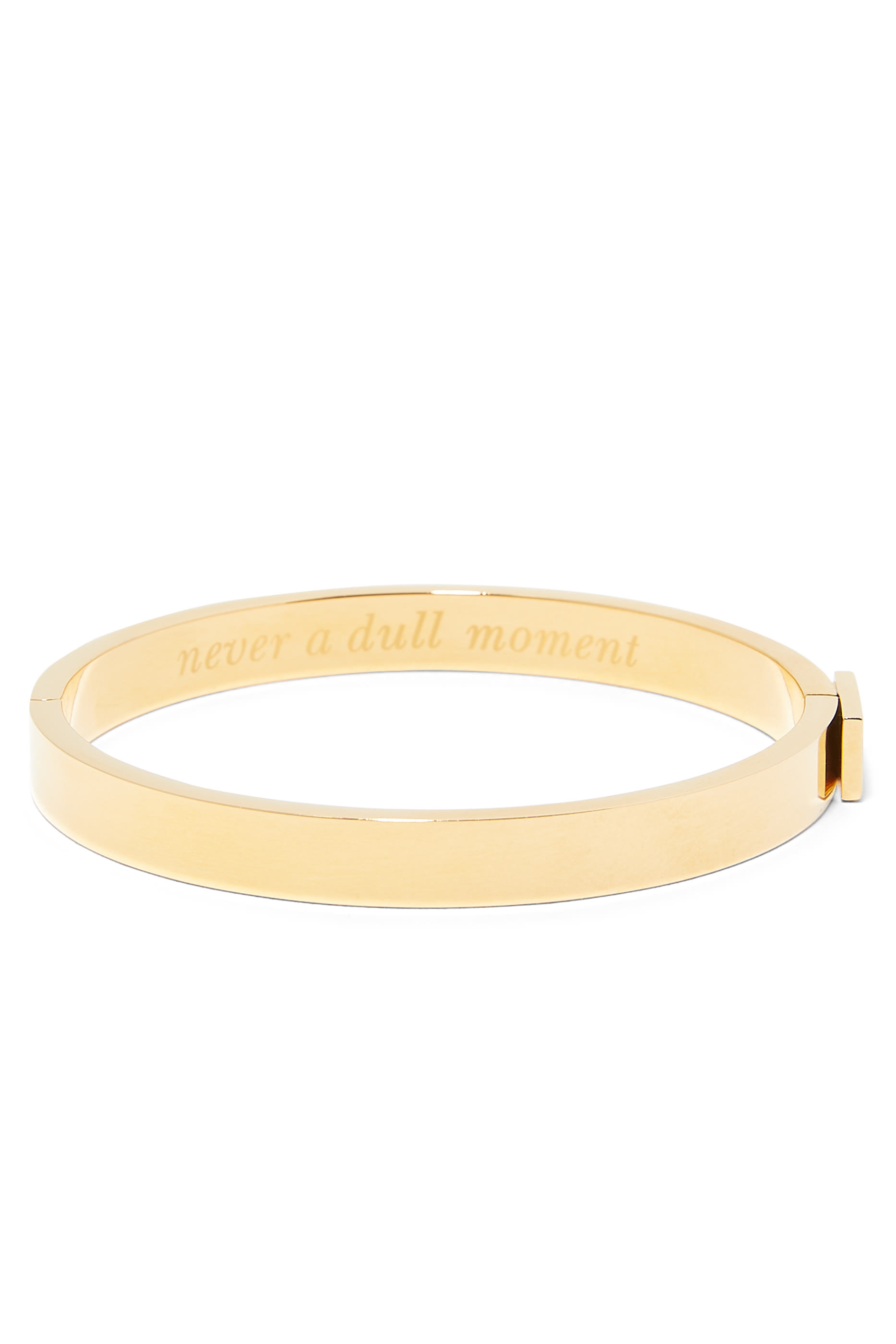 Never A Dull Moment Idiom Bangle, Plated Metal