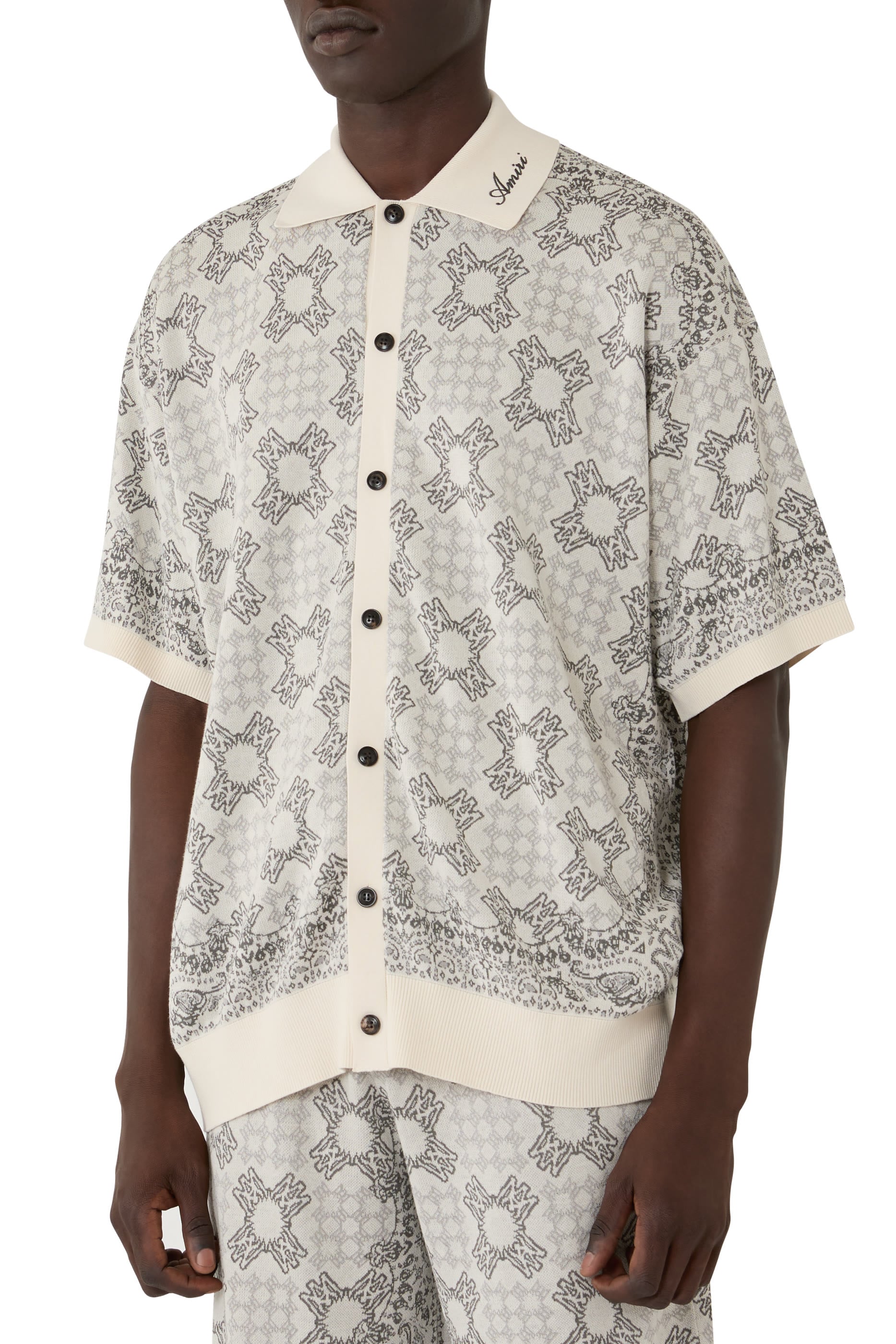 MA Quad Check Mesh Knit Shirt 