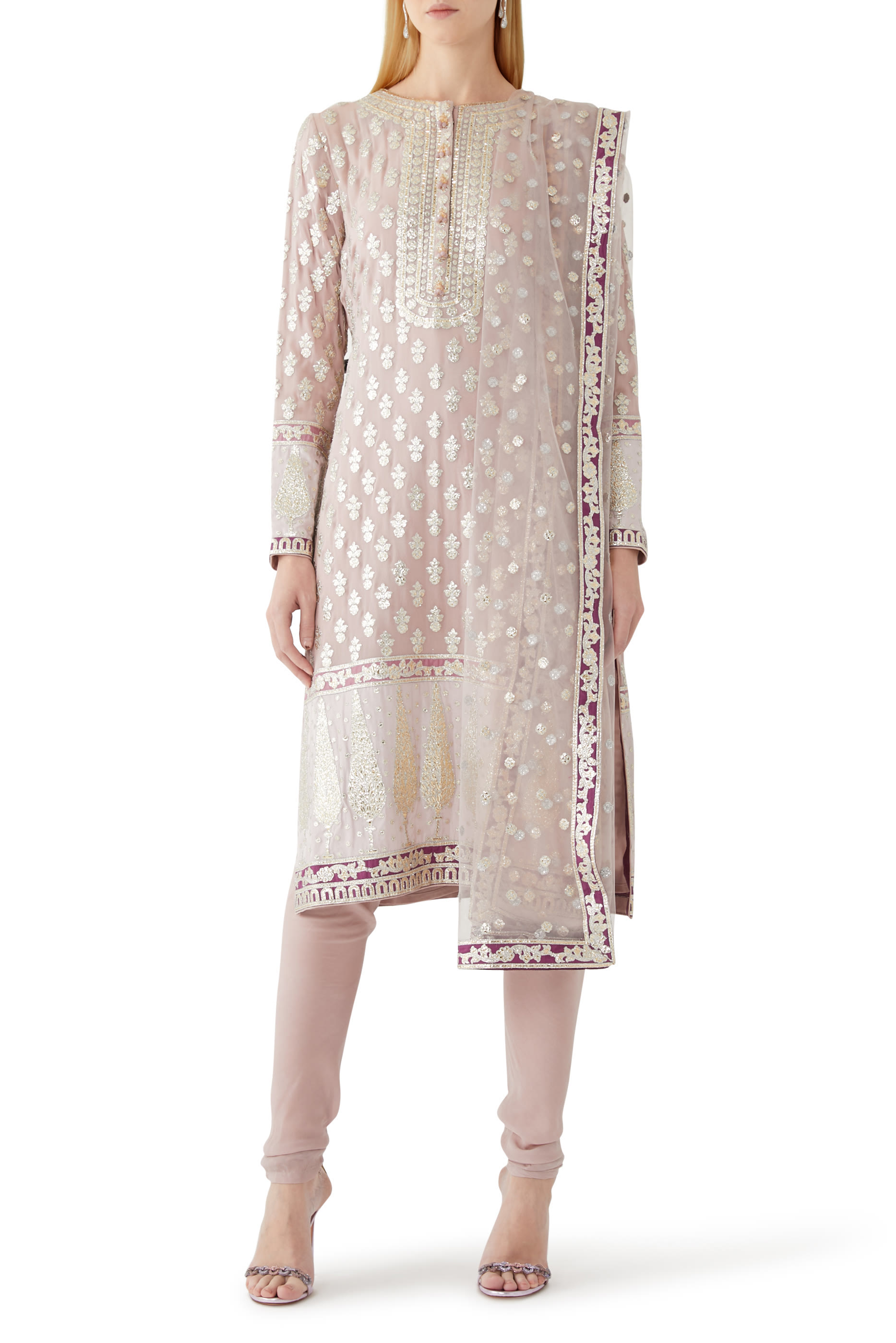 Embroidered Georgette Kurta Set