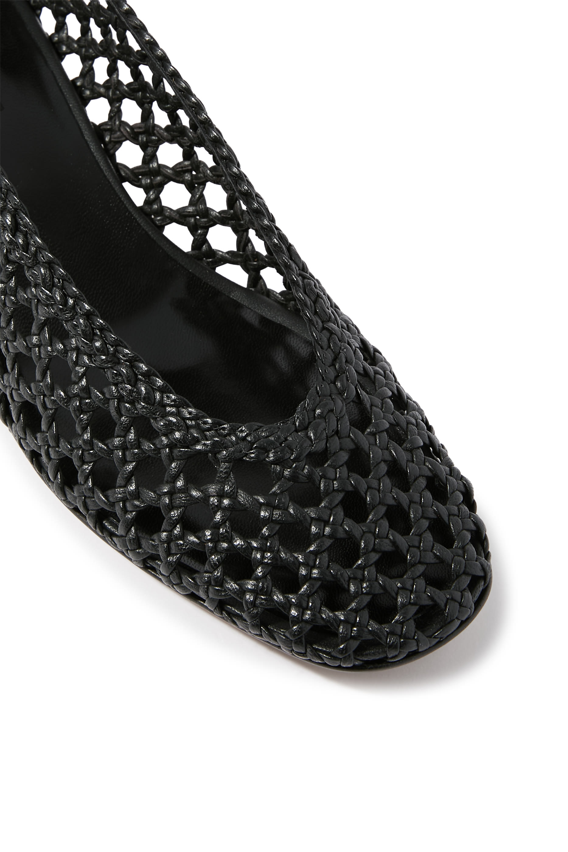  Perforated 40 Leather Ballerina Mules