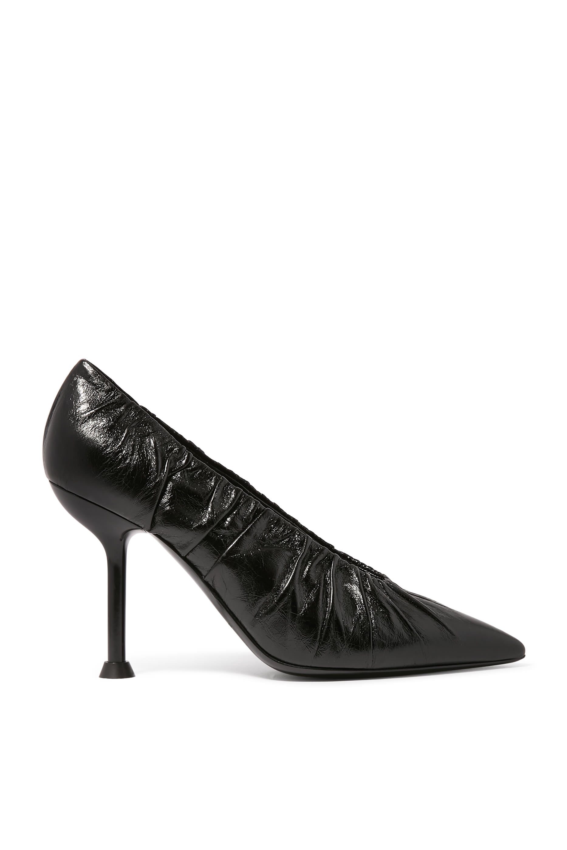 Ruched Pointed-Toe 100 Pumps
