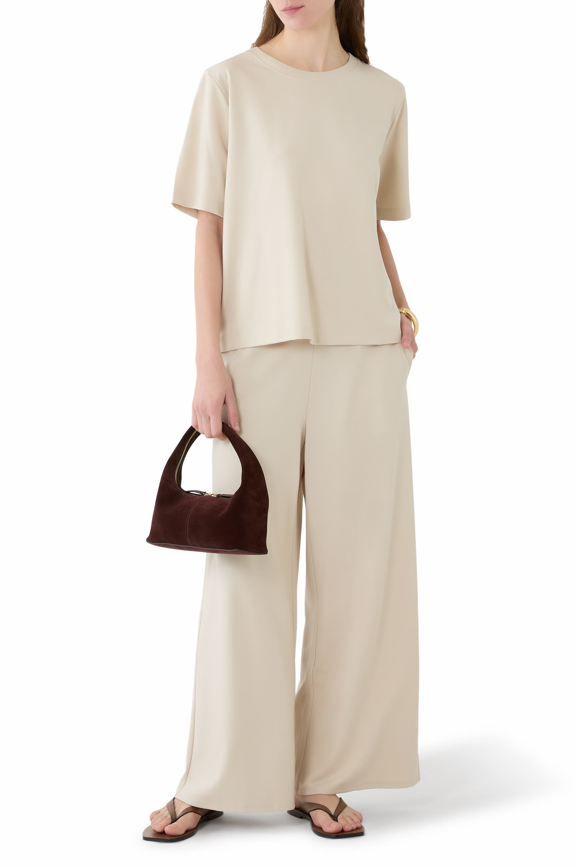  Lightweight Ponte Wide-Leg Pants