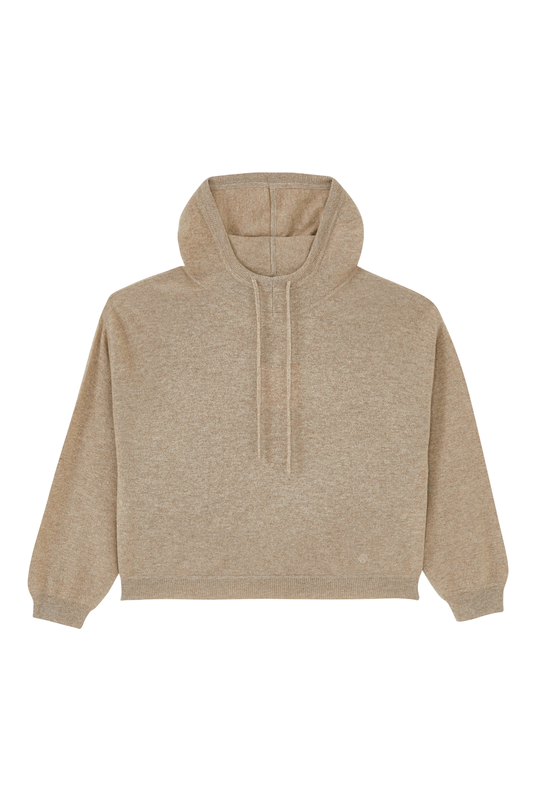 Knitted Drawstring Hoodie