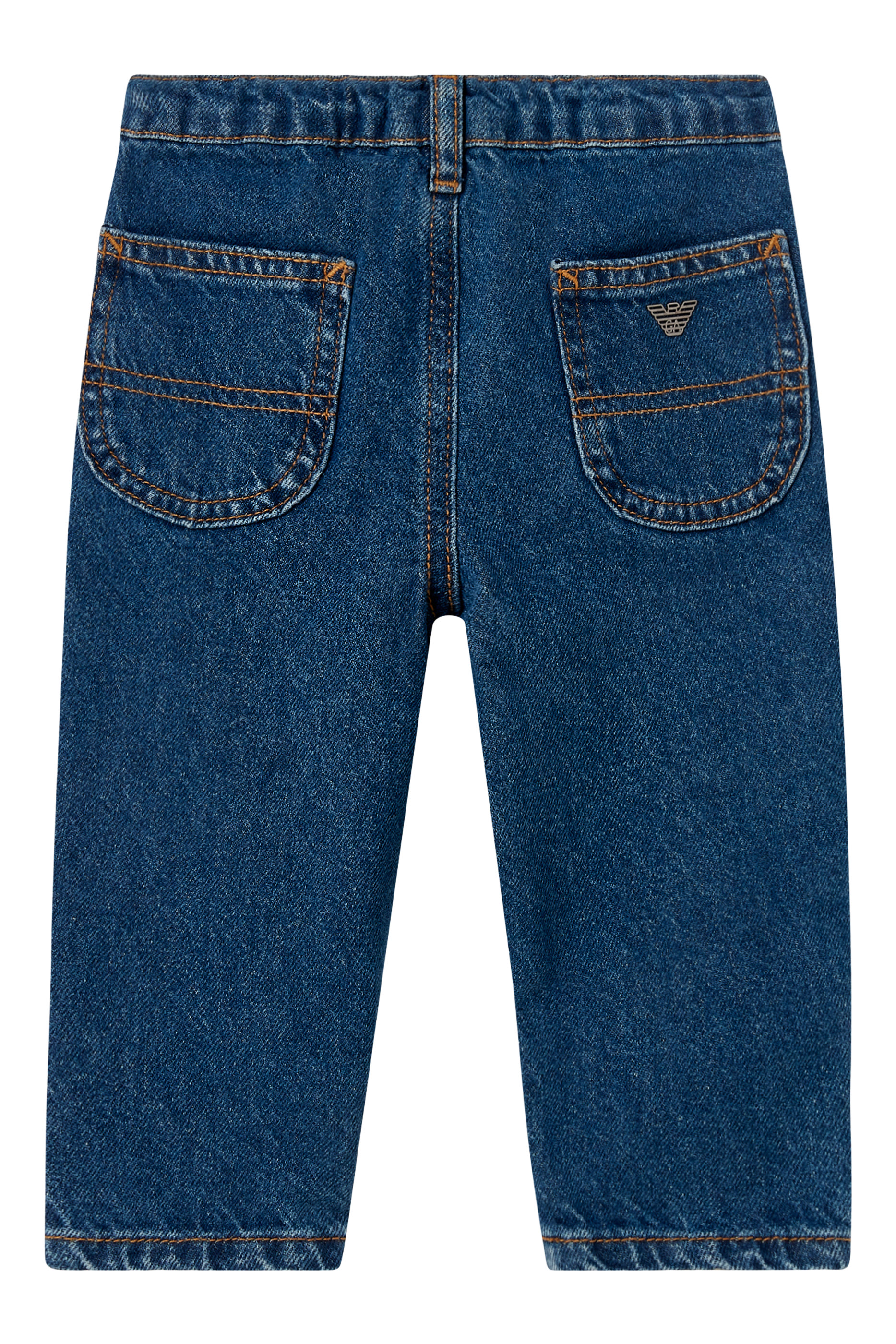 Kids Panelled Cotton Denim Jeans