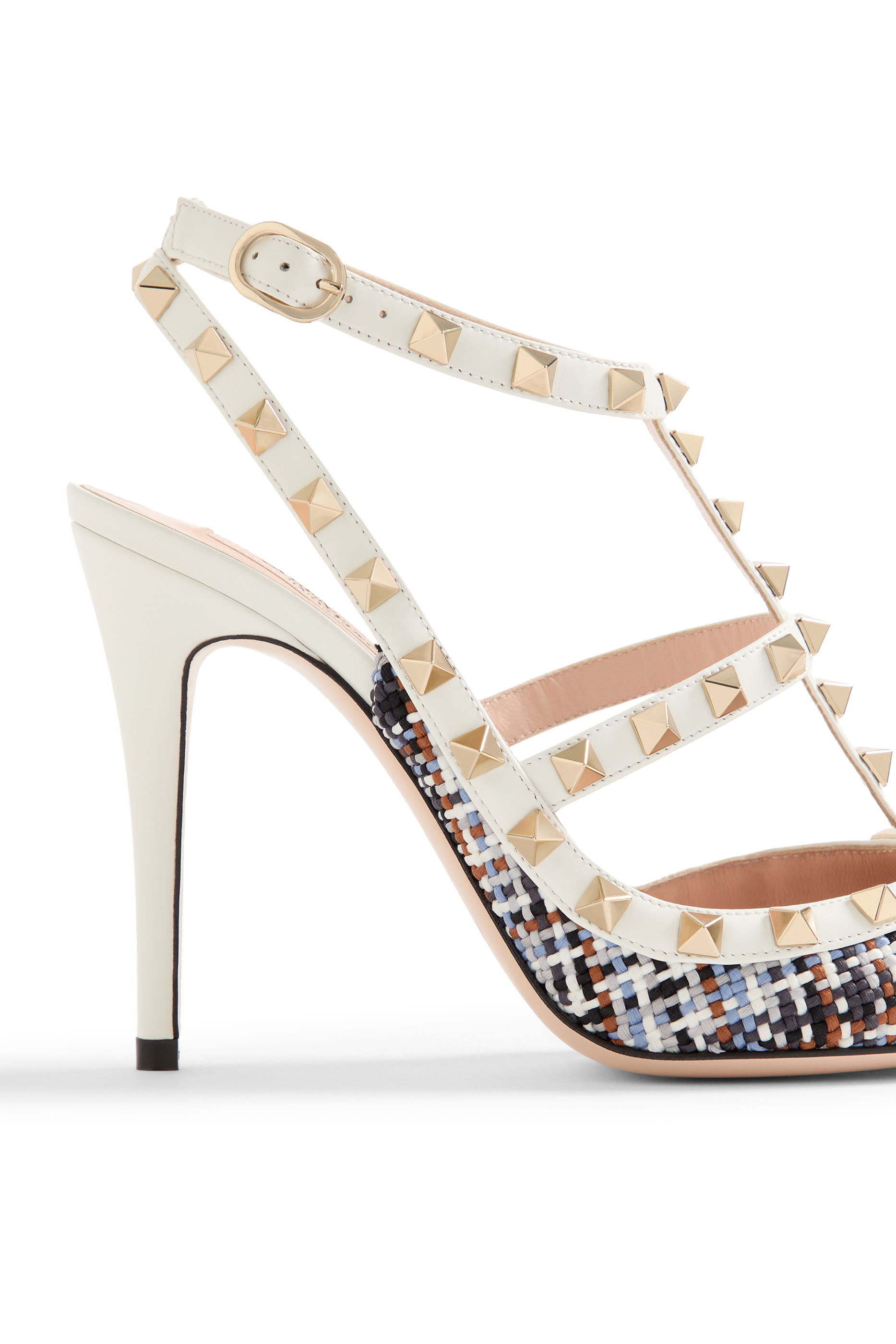 Rockstud 100 Woven Fabric Pumps