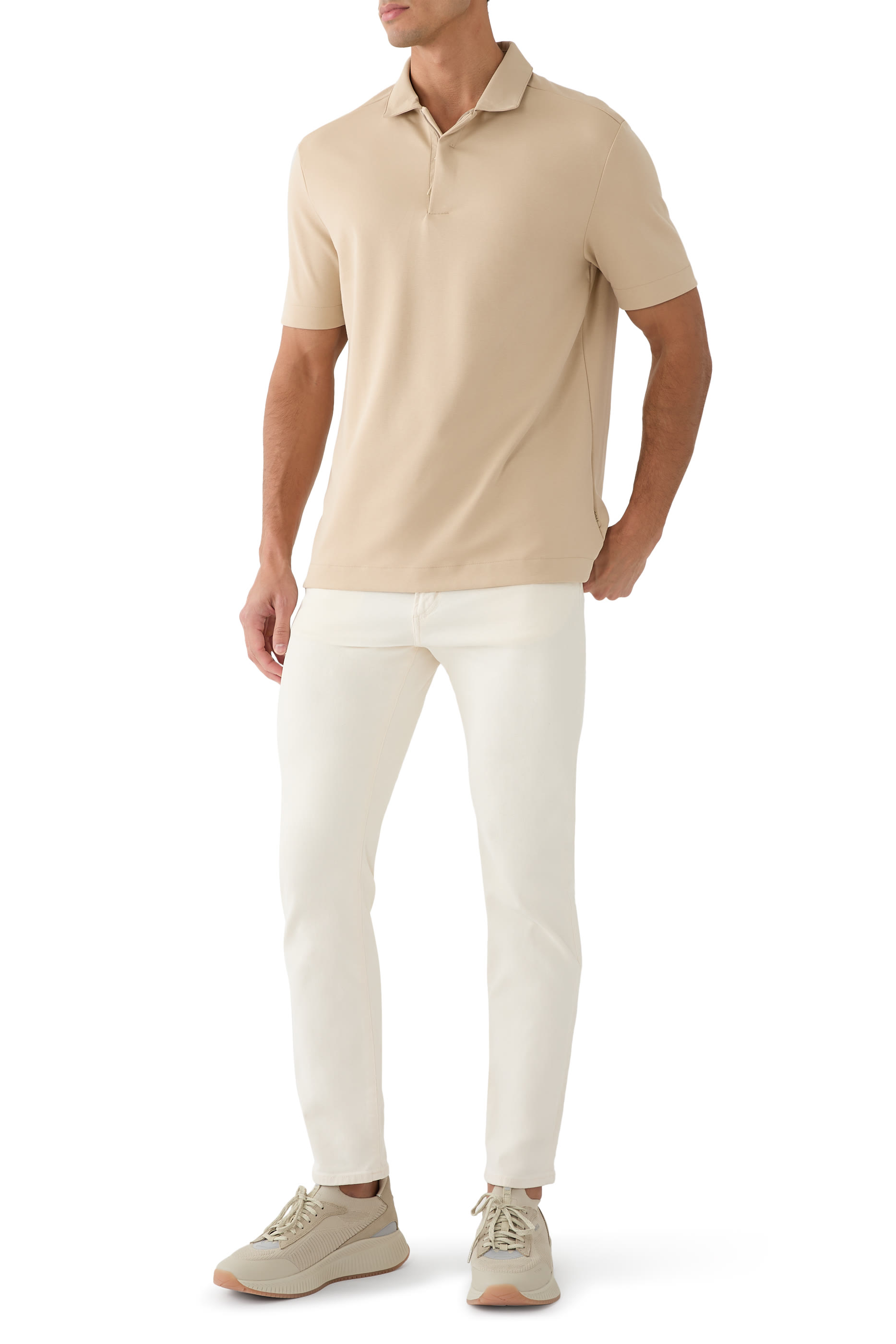Cotton-Blend Polo Shirt with Antibacterial Performance