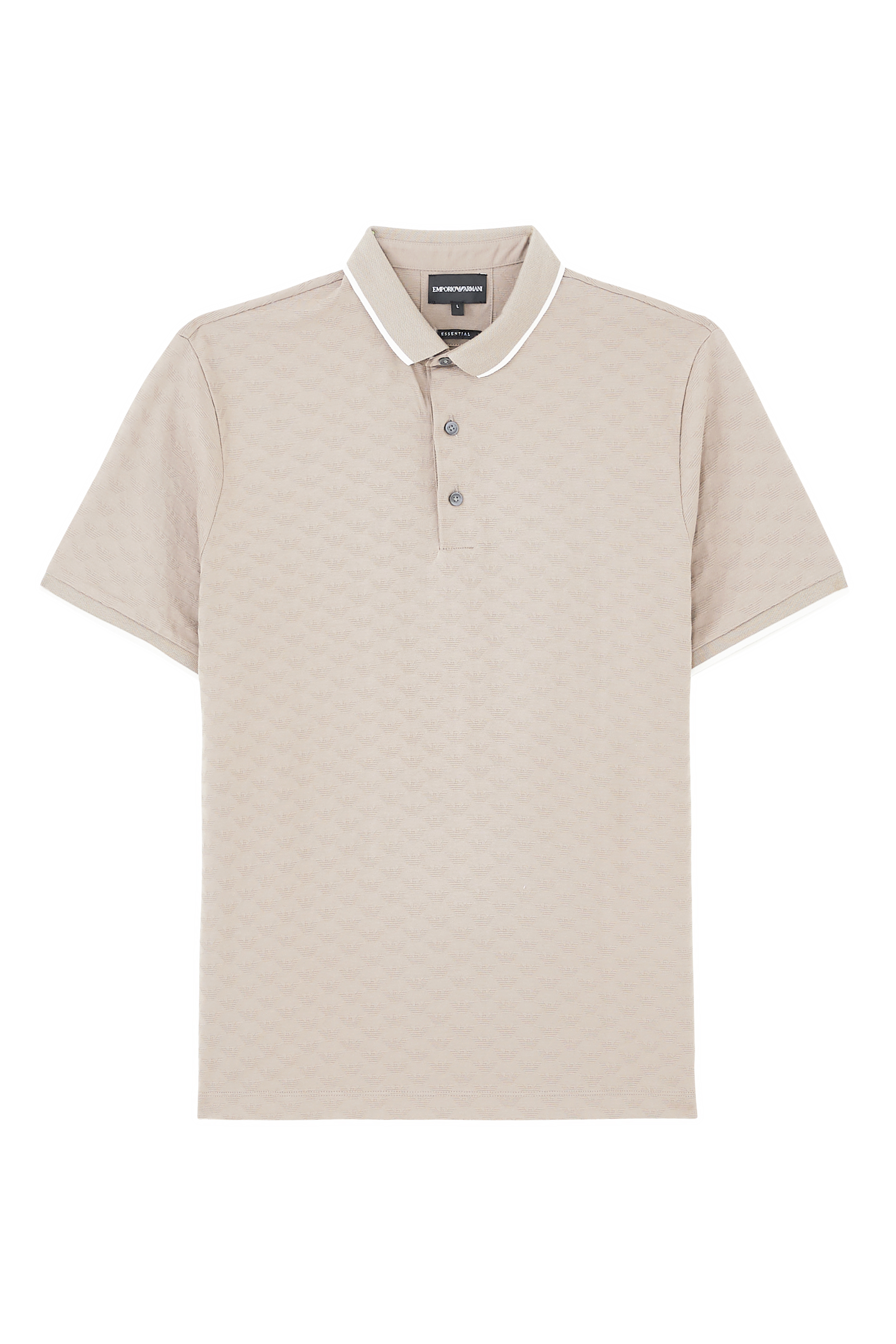 All-Over Jacquard Eagle Mercerised Jersey Polo Shirt