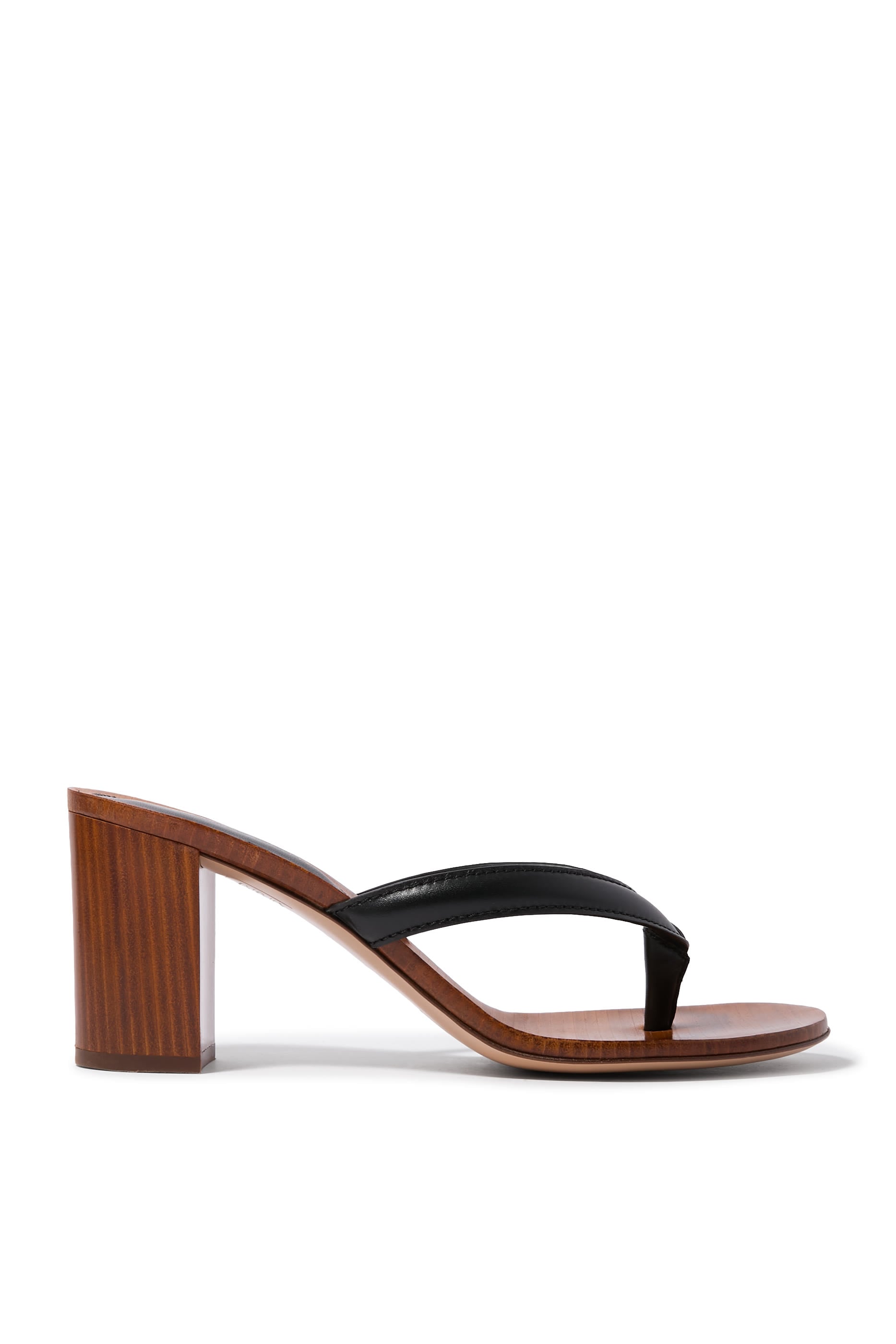 Leather 70 Thong Mules