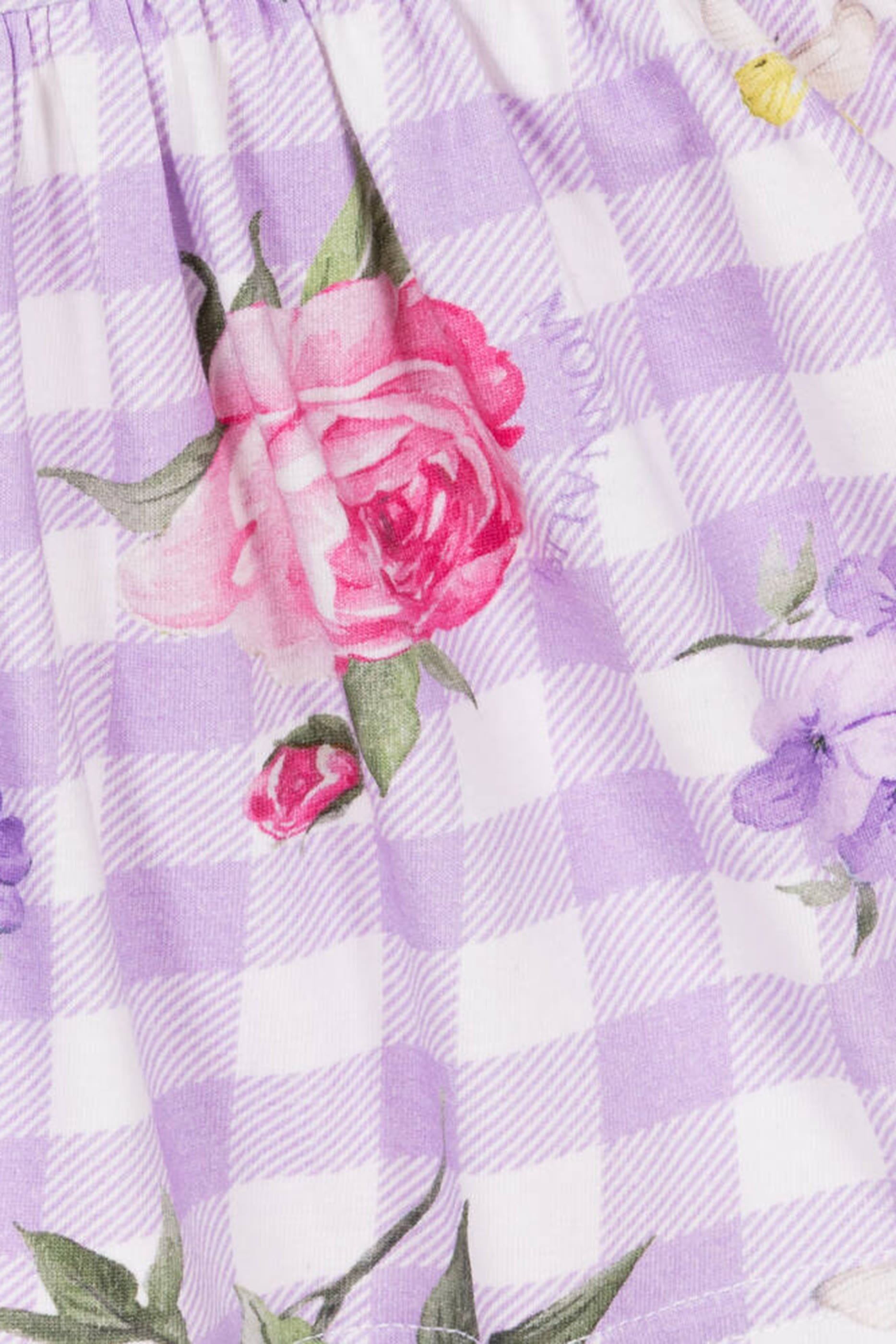 Kids Check and Floral Print Dress