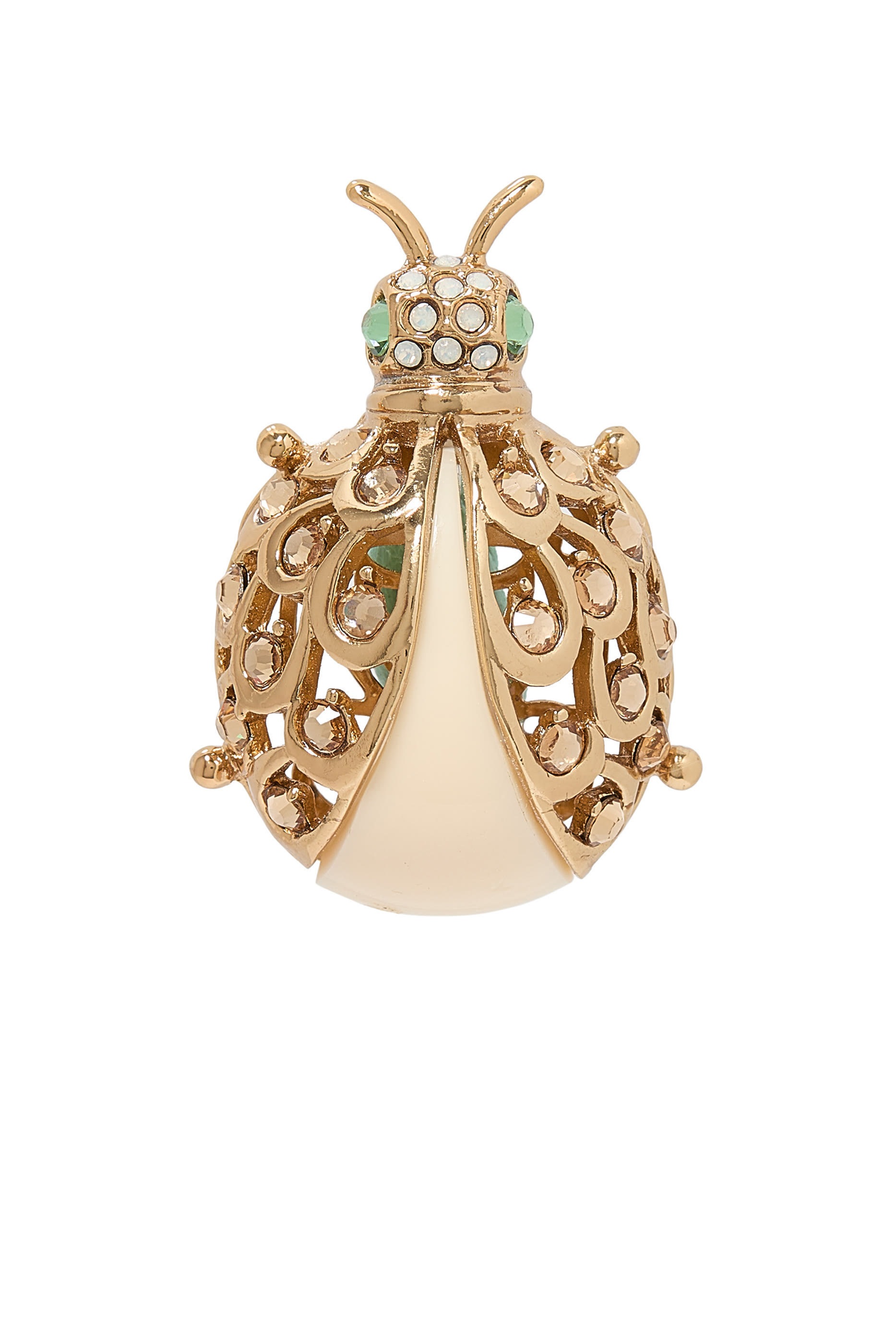 Coccinelle Brooch, Gold-Plated Brass