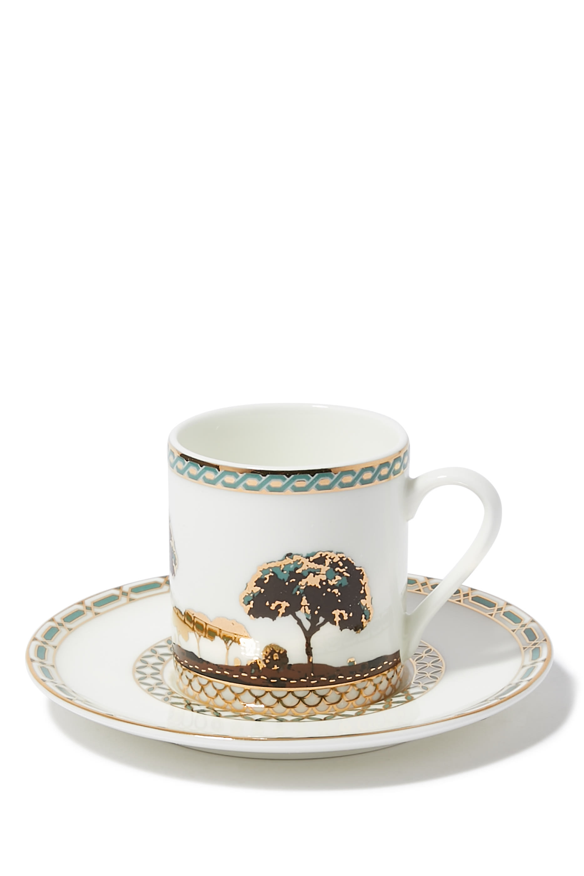 Assorted Tree Espressco Cup & Saucer, Set of 6