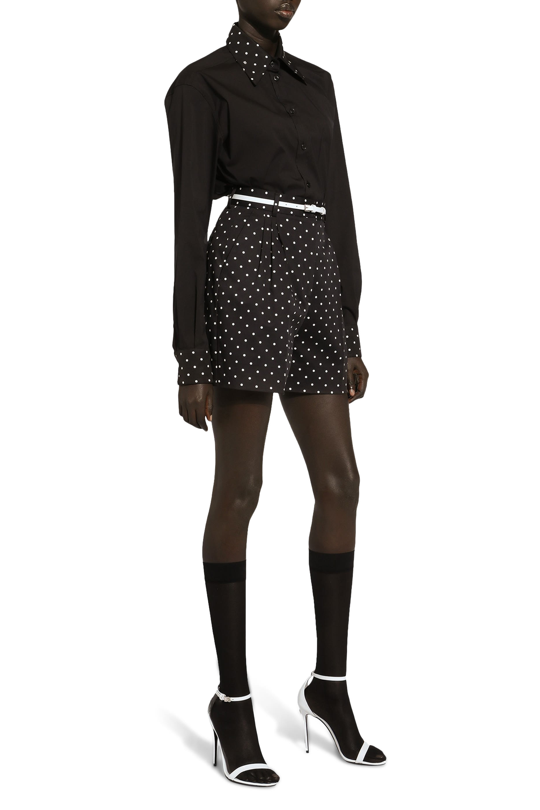 Polka-dot Cotton Shorts