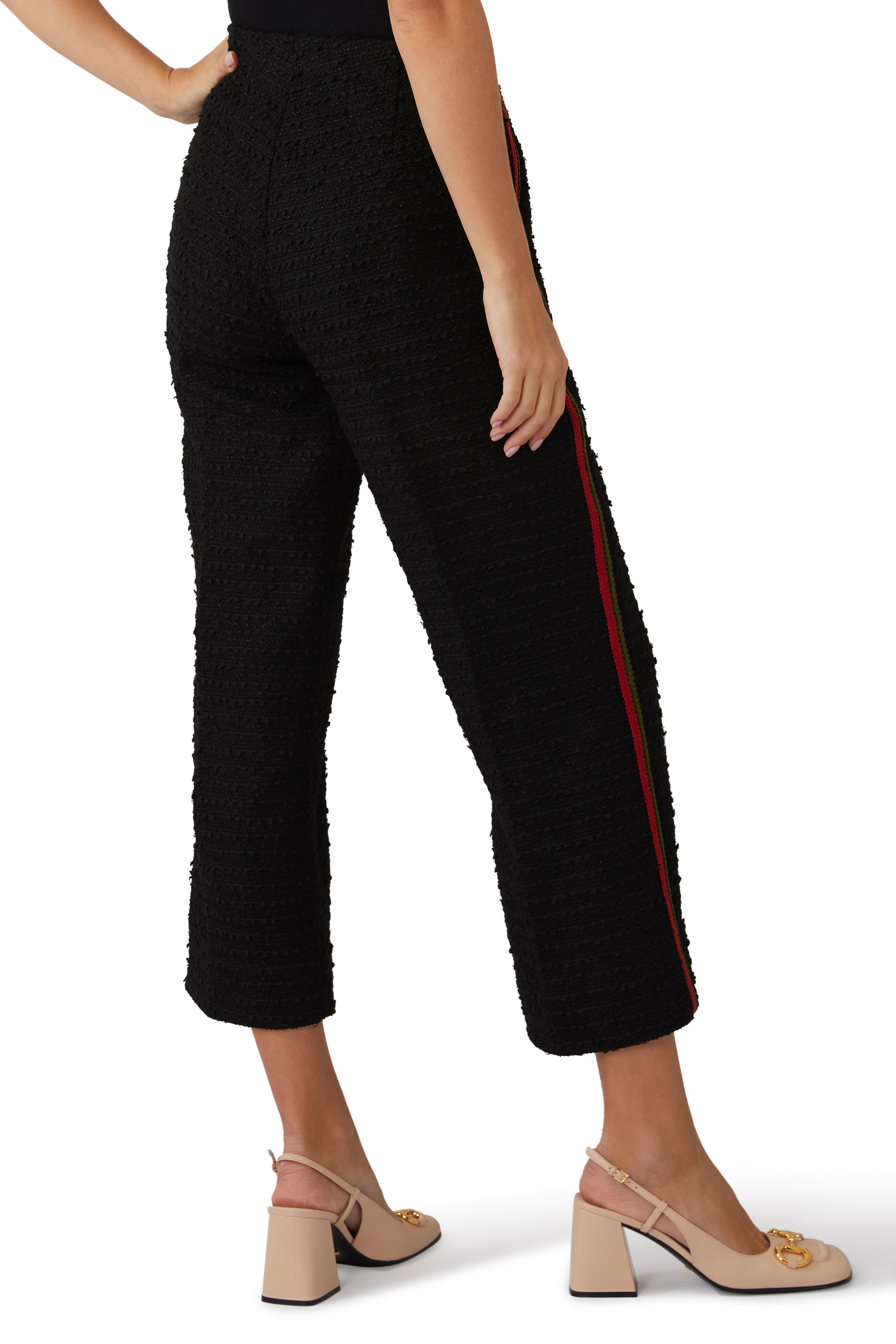 Side Stripe Tweed Pants