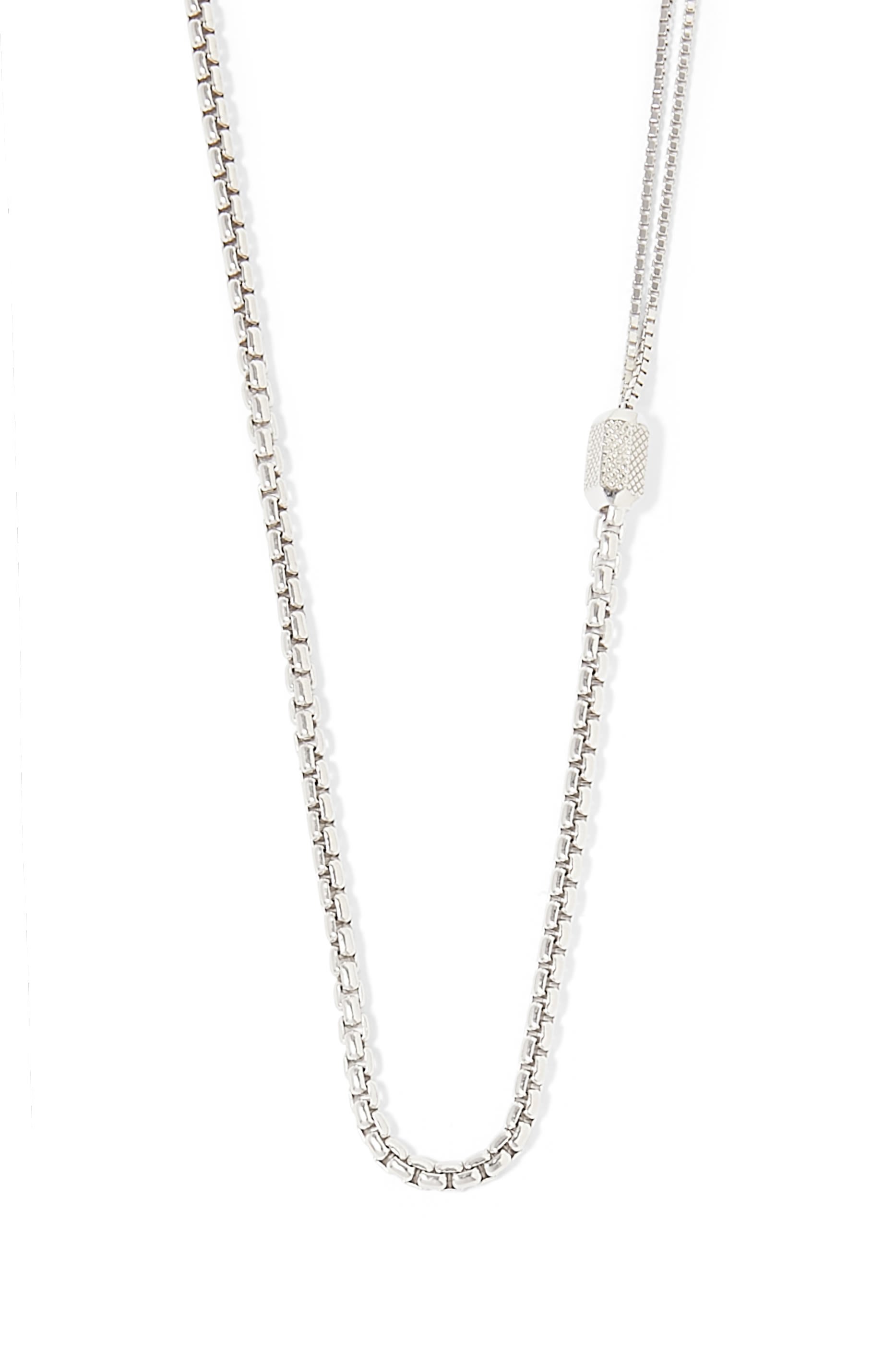 Signature Hexade Box Chain, Sterling Silver