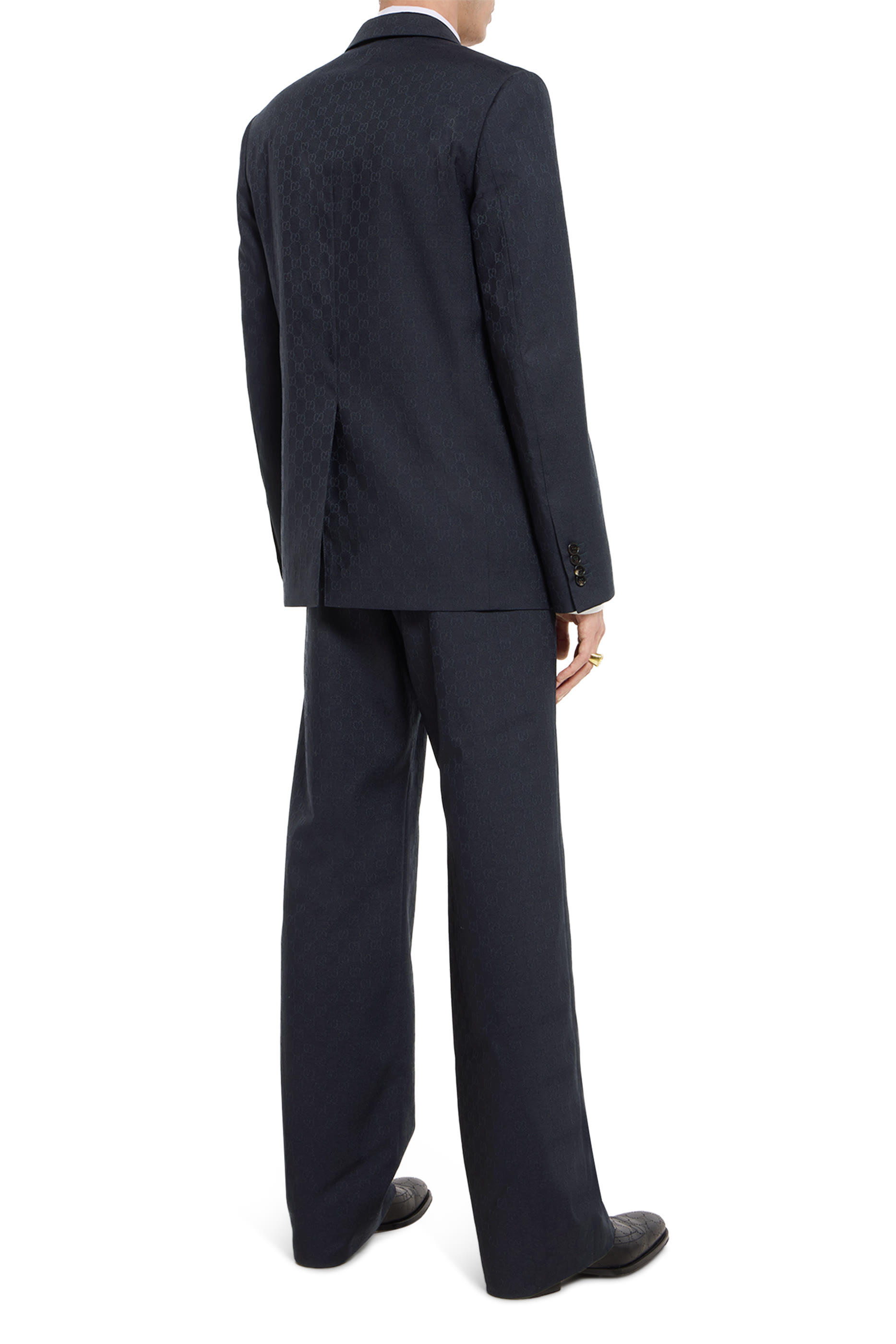 Single-Breasted GG Wool Jacket