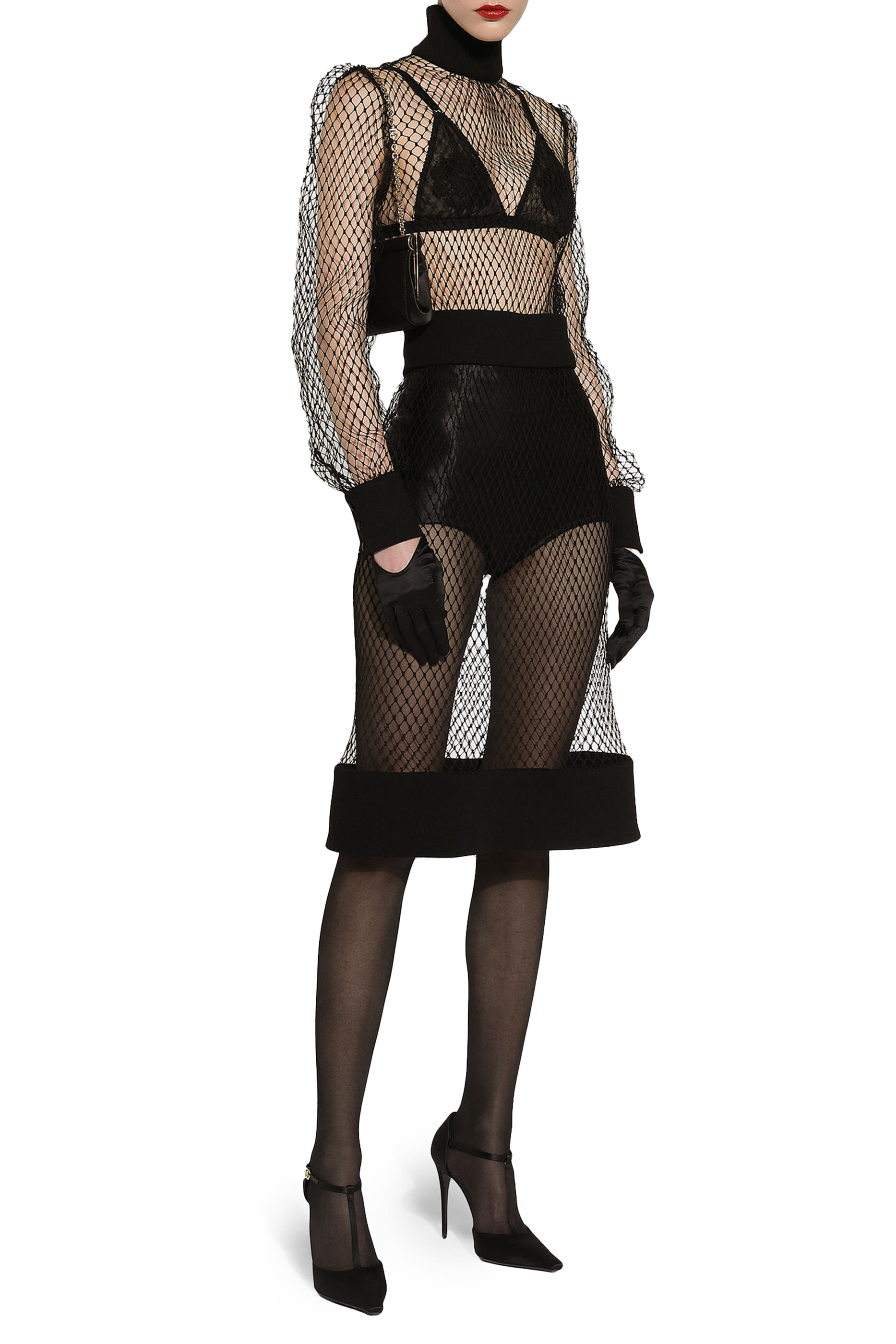 Silk Satin and Stretch Marquisette High-Waisted Panties