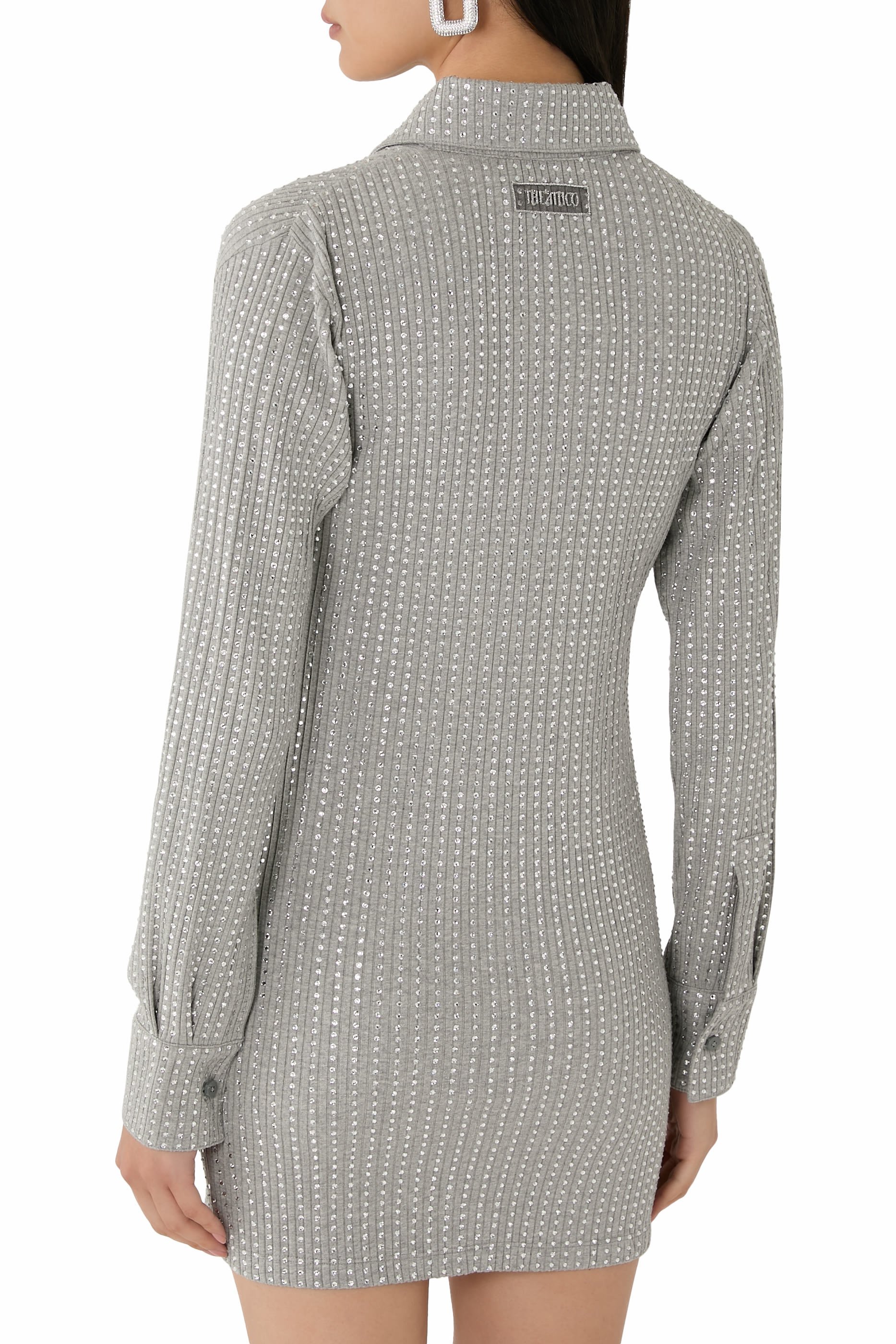  Crystal Embellished Mini Dress