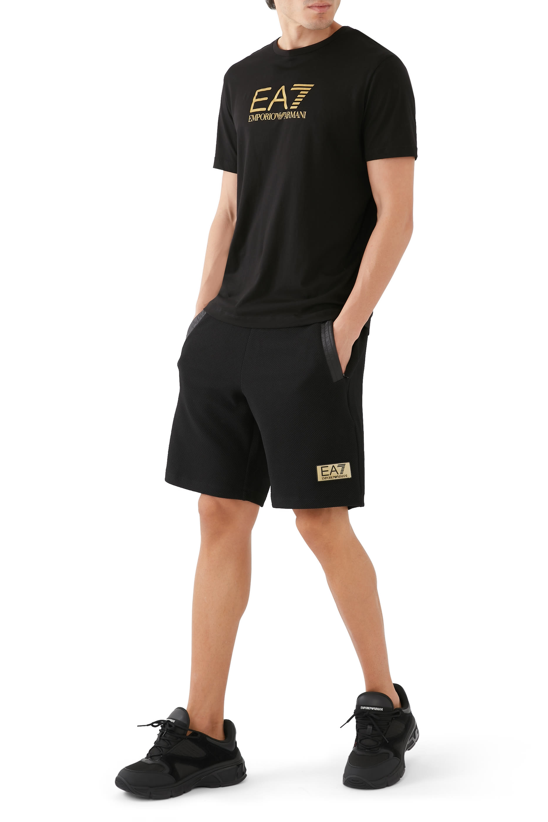 EA7 Logo Pique Shorts