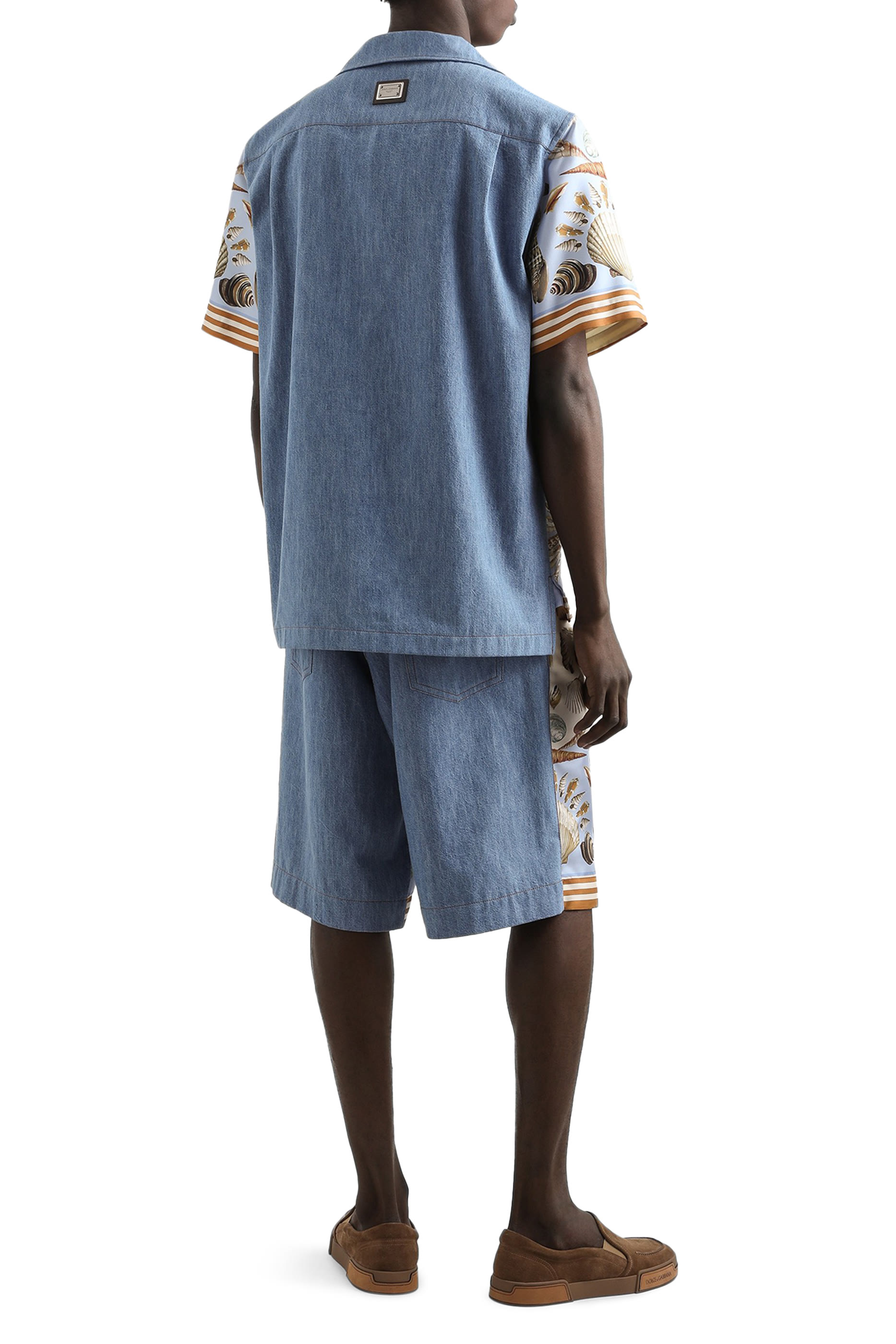 Silk and Cotton Denim Shirt