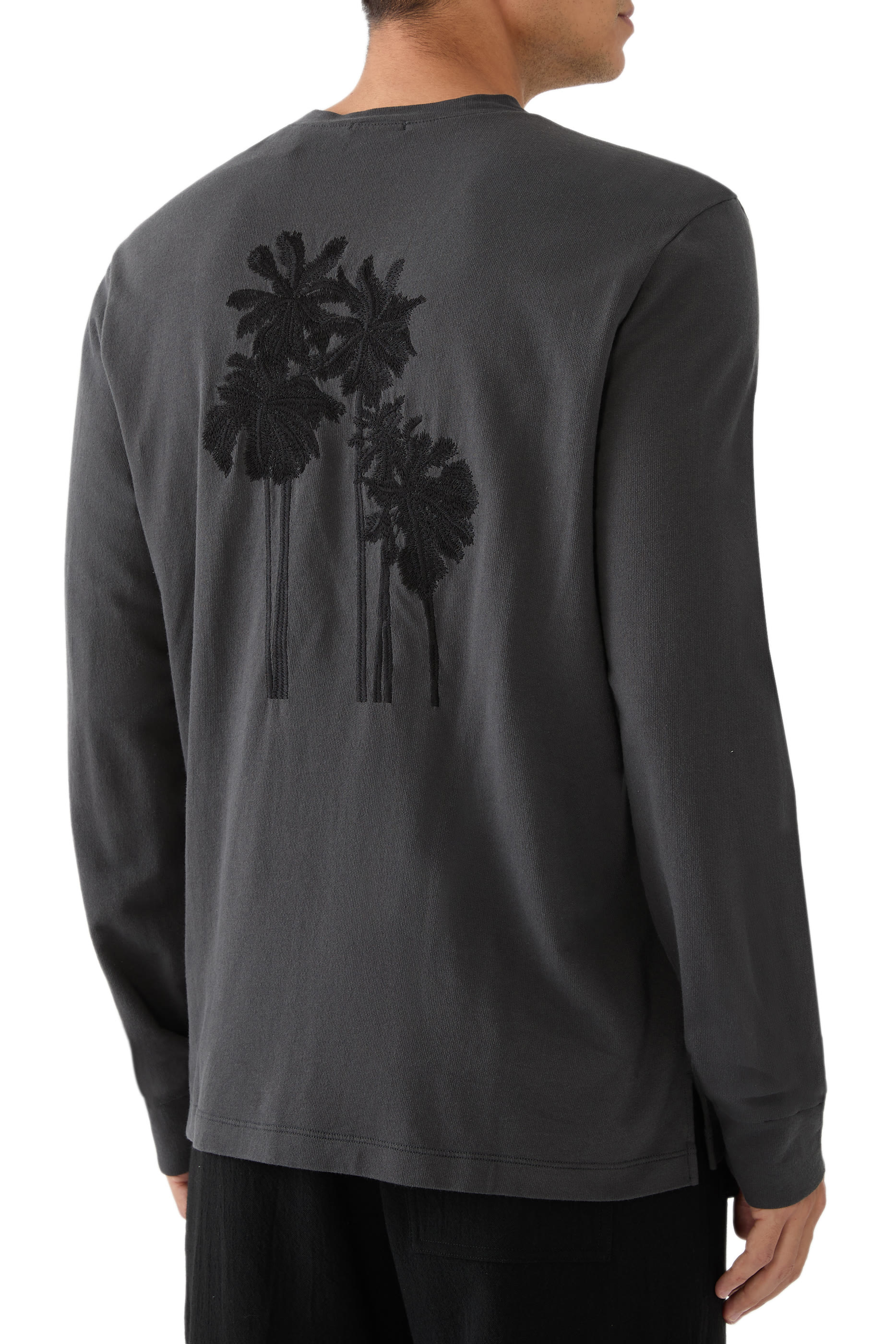 Palm Tree Embroidered Sweatshirt