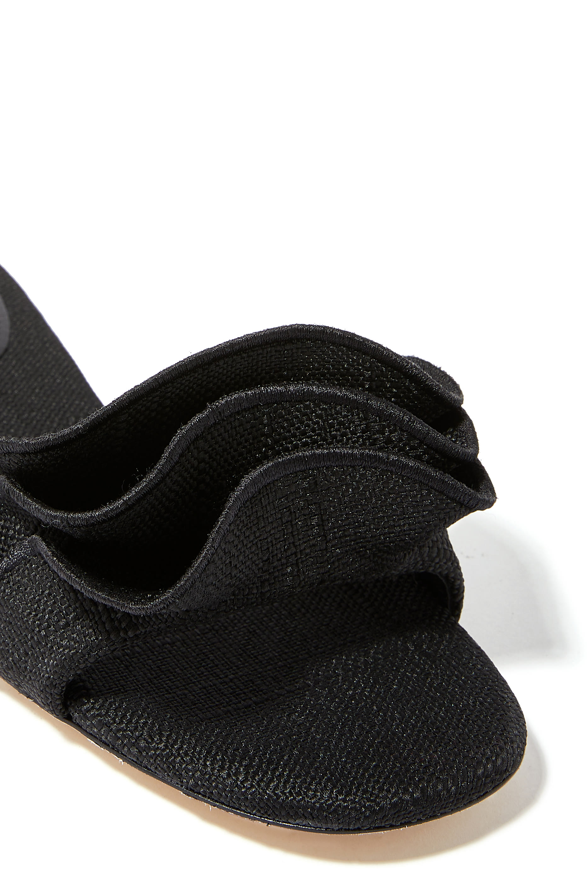 Ivy 11 Raffia Ruffle Mules