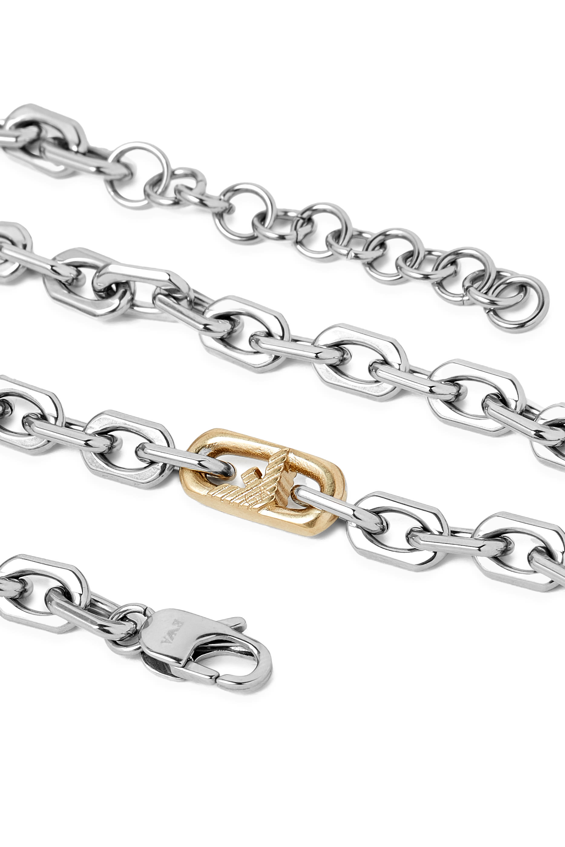  Two-Tone Stainless Steel Chain Necklace