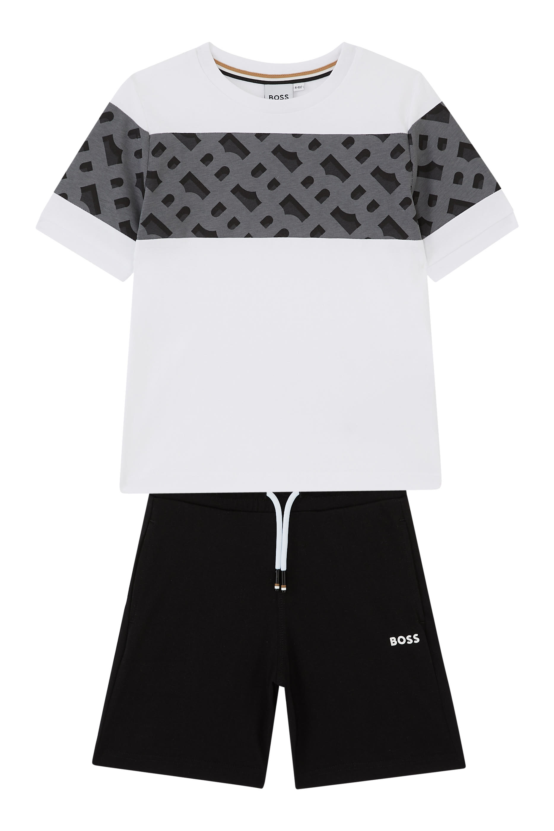 Kids Logo Print T-Shirt & Shorts Set
