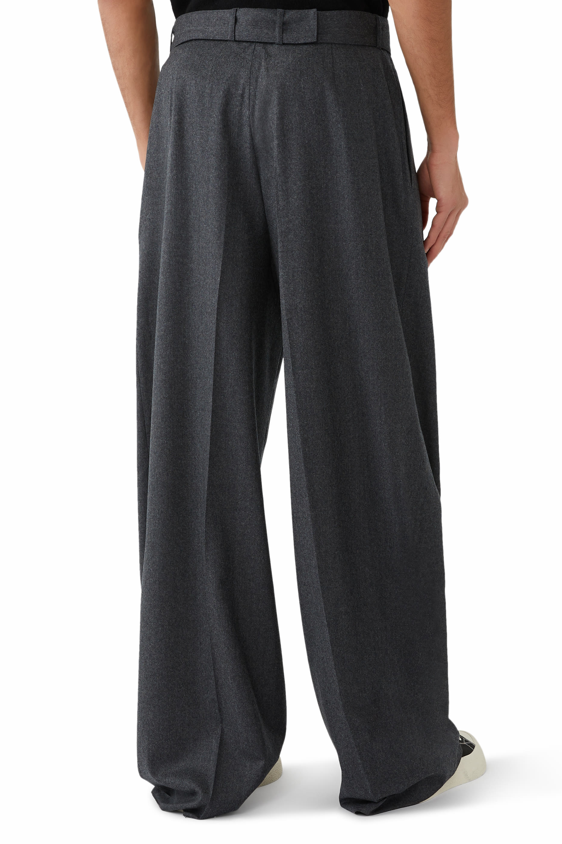 Wool Wide Leg Pants