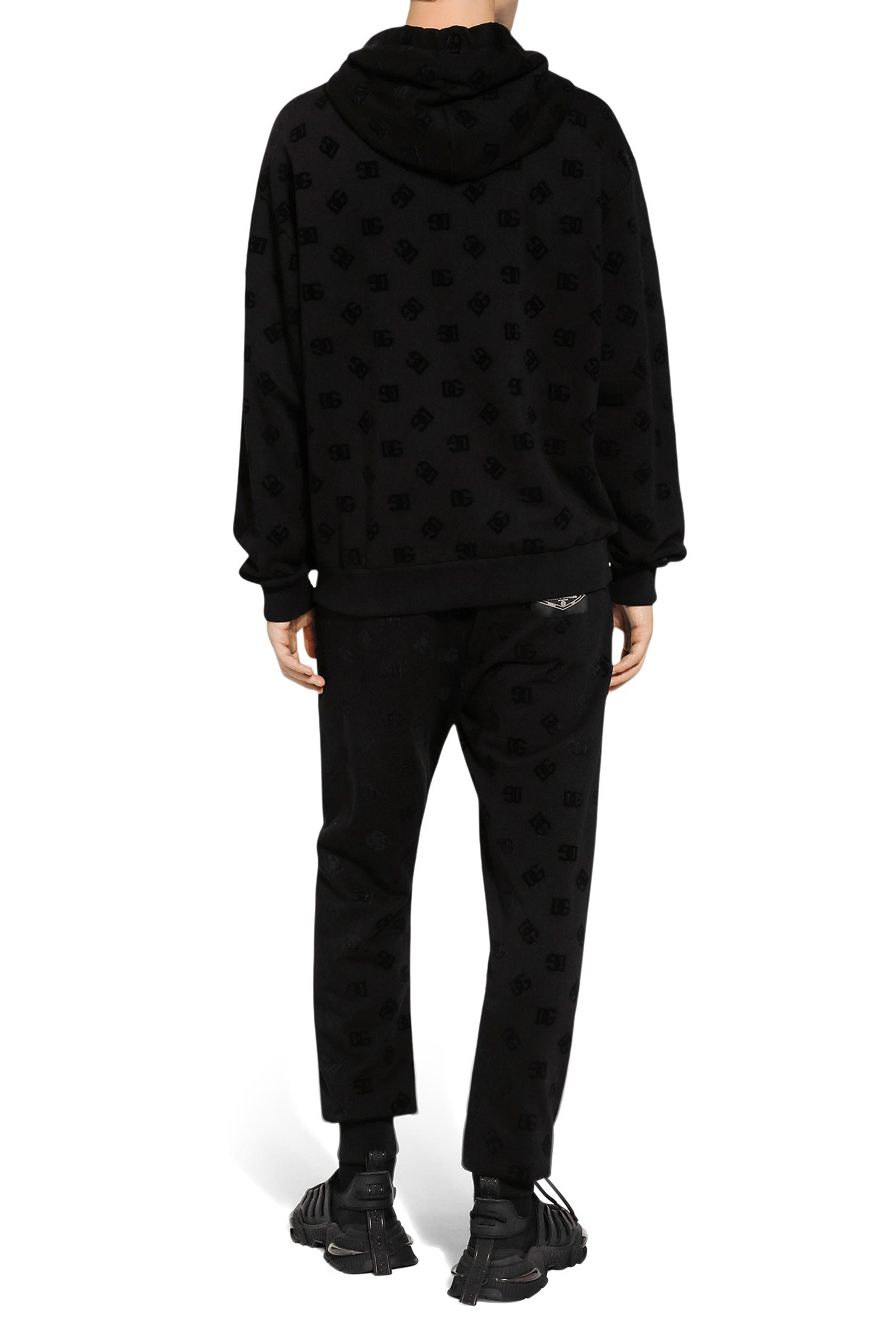 Zip-Up Hoodie with All-Over DG Print