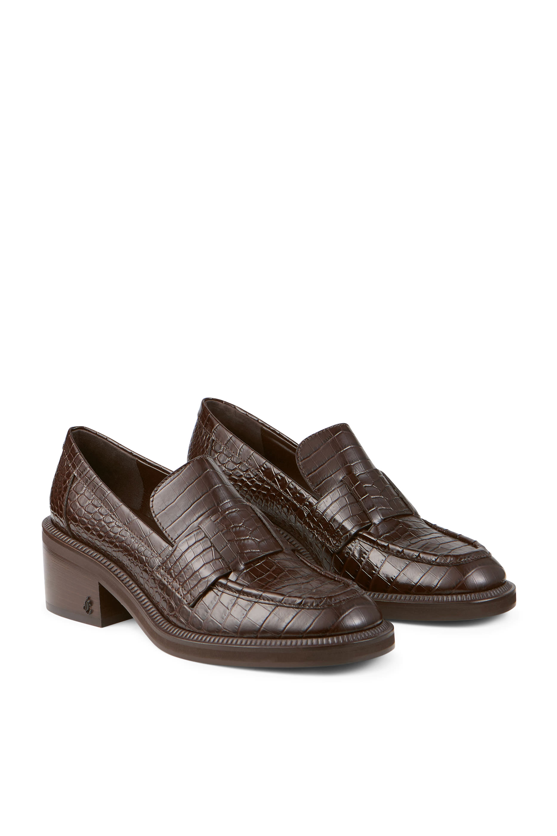  Tylor 60 Croc-Embossed Leather Loafers