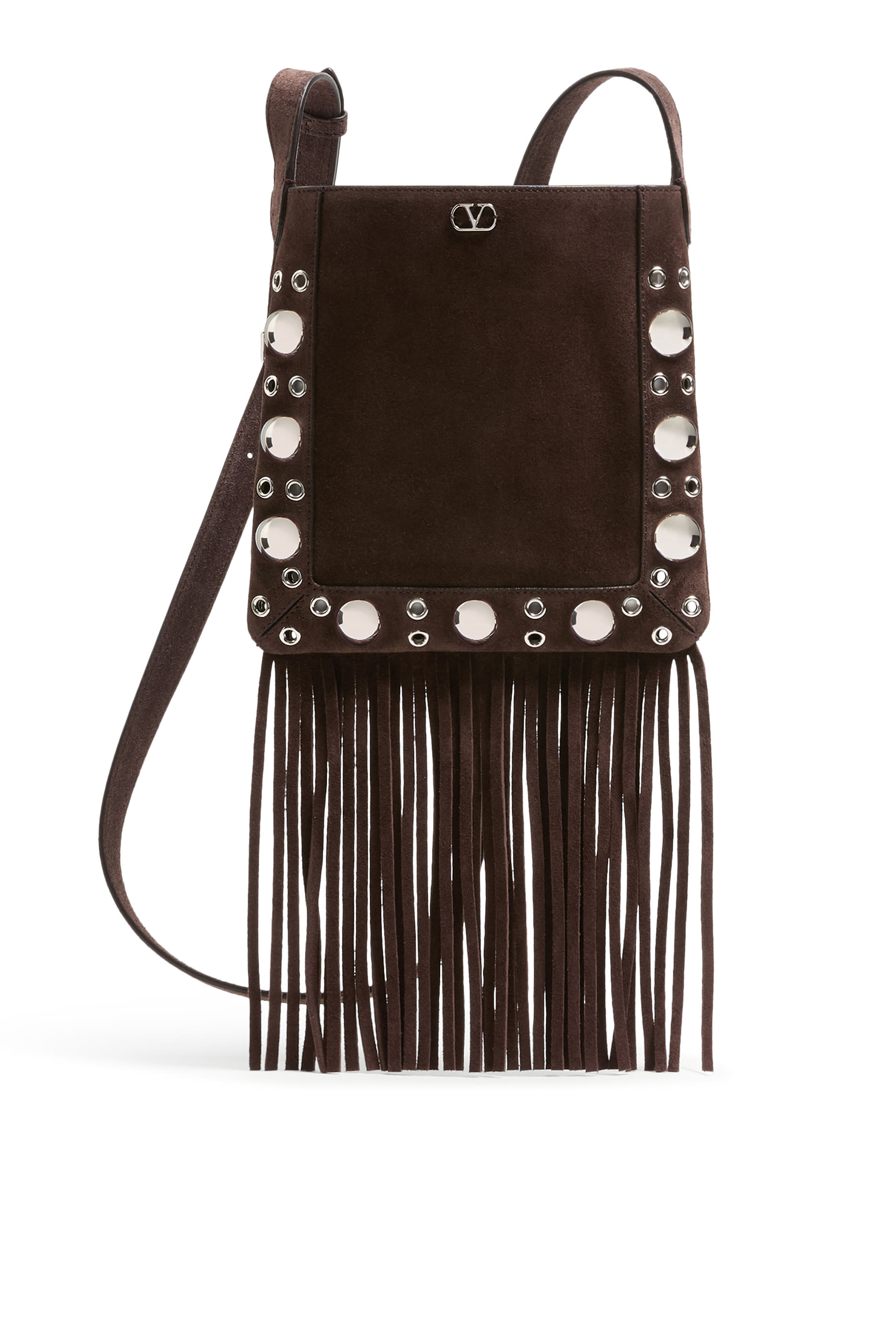 Nellcôte Small Shoulder Bag in Suede with Fringes