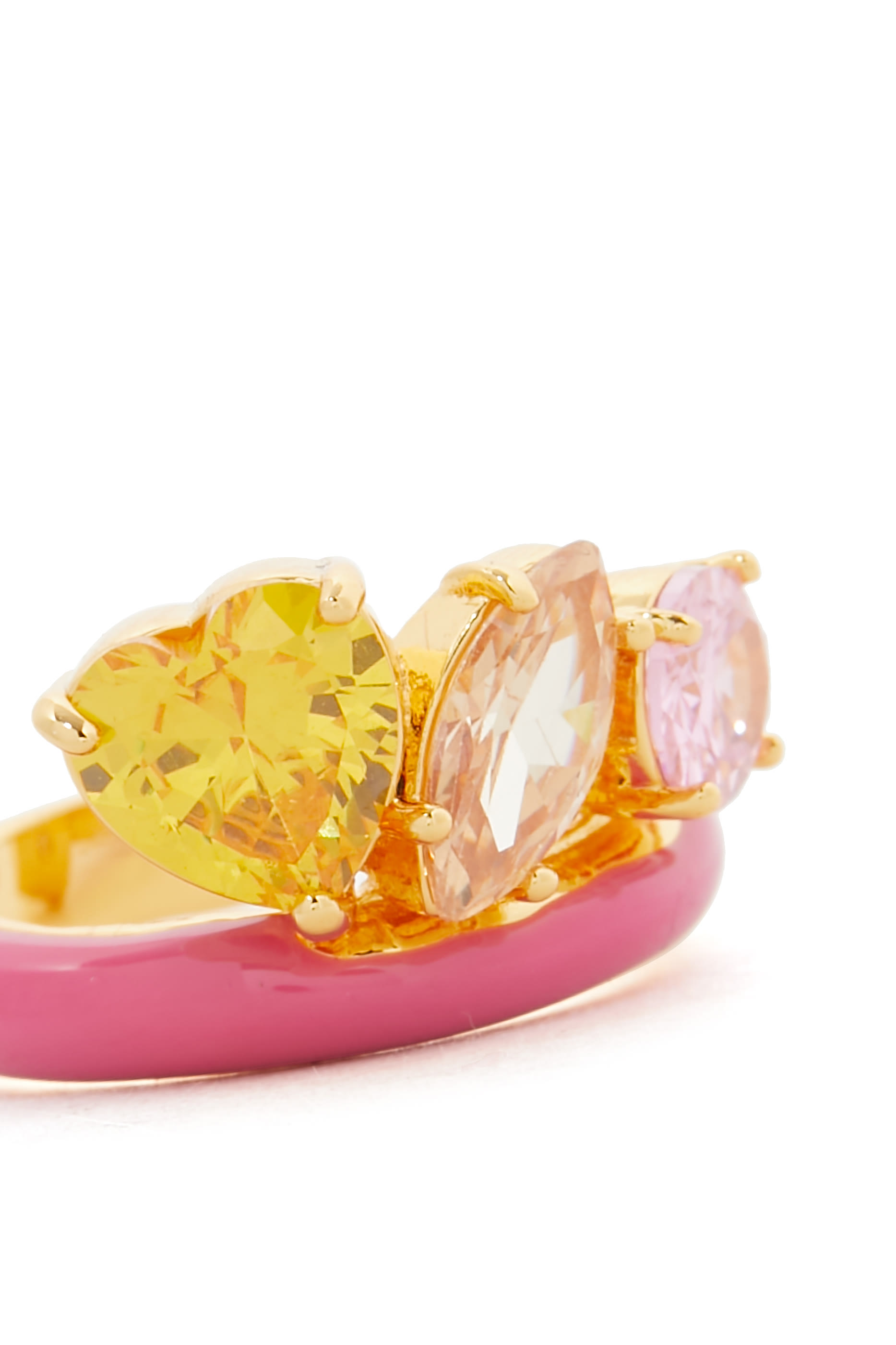 Enamel Huggie Earrings