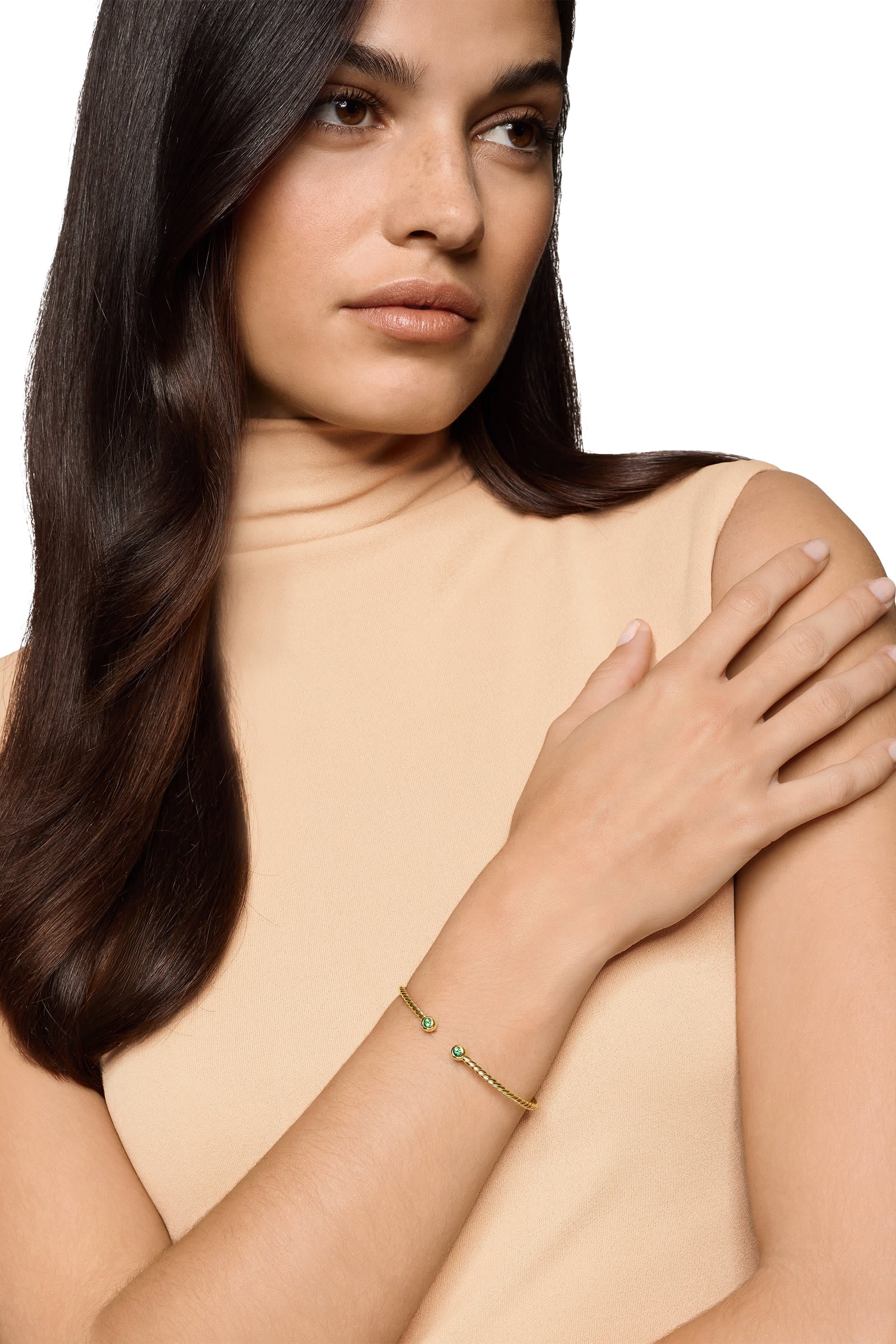  Micro Cablespira&reg; Flex Bracelet, 18K Yellow Gold