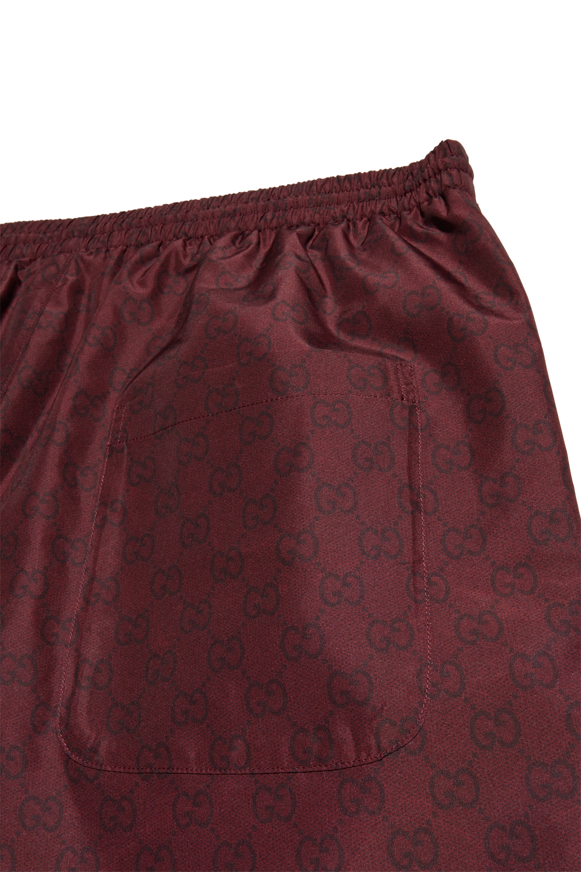 Printed Polyester Poplin Swim Shorts 
