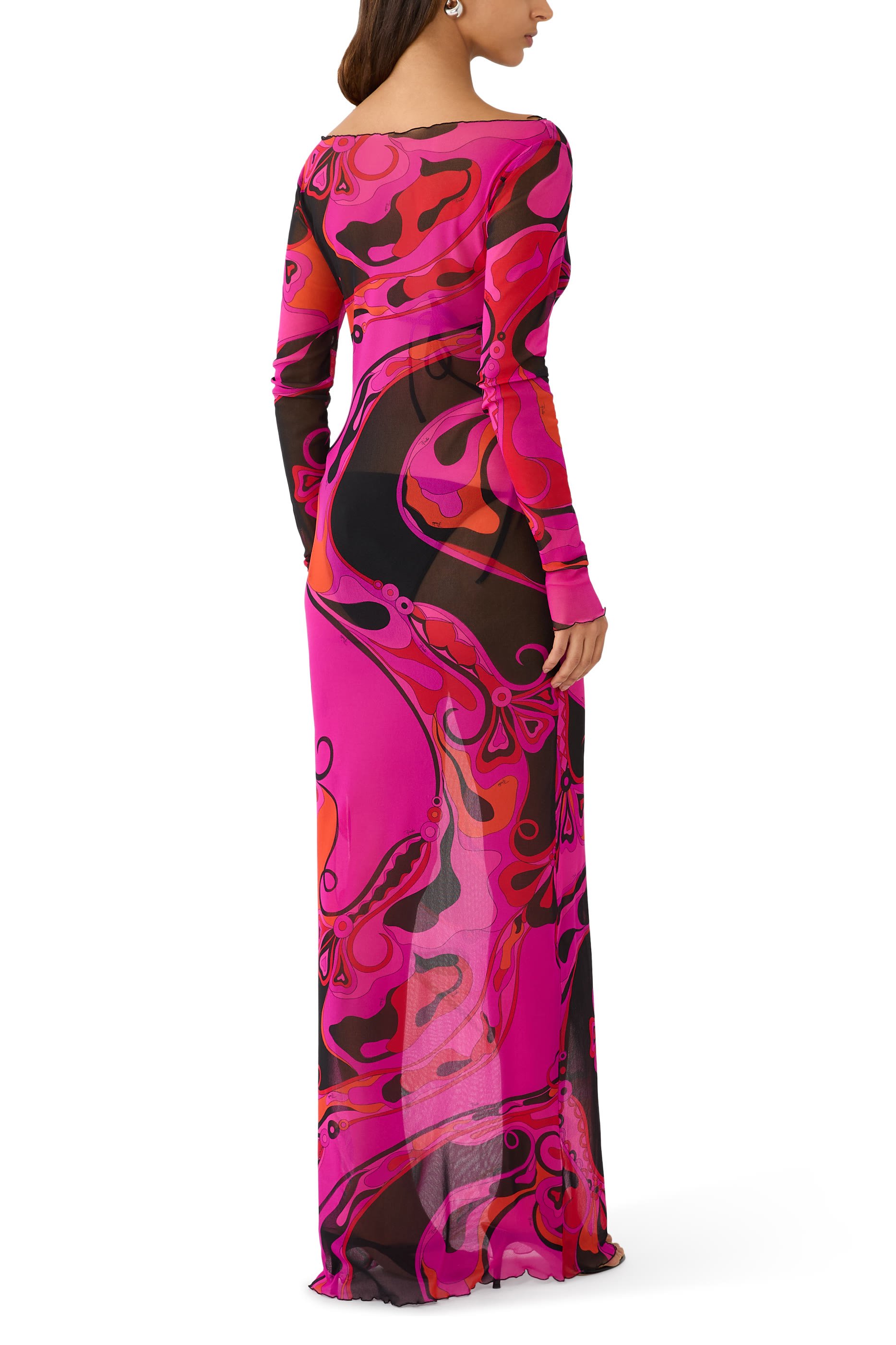 Printed Long Sleeves Dress