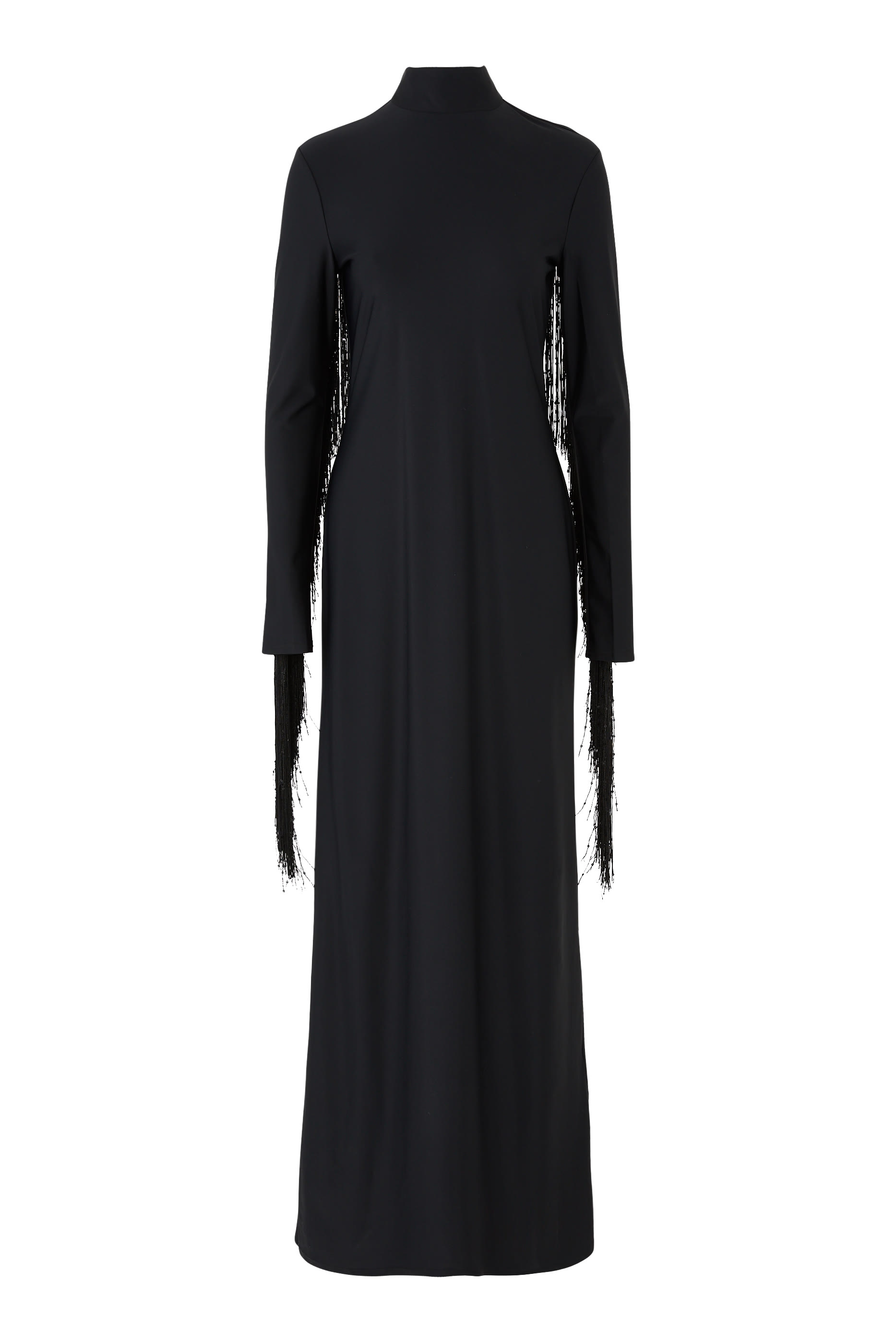 Sequin Fringe Long Sleeve Dress