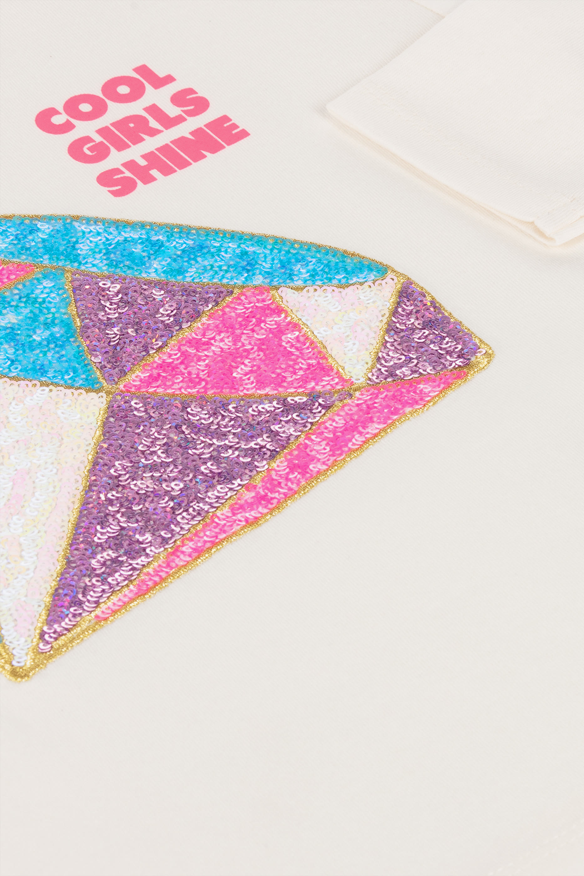 Kids Sequin Diamond Long Sleeves Top