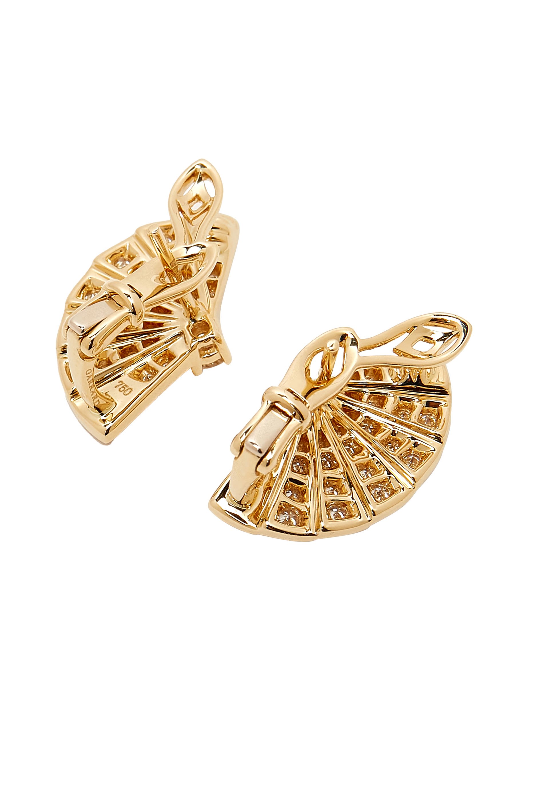 Fanfare Symphony Mini Icons Earrings, Yellow Gold & Diamonds