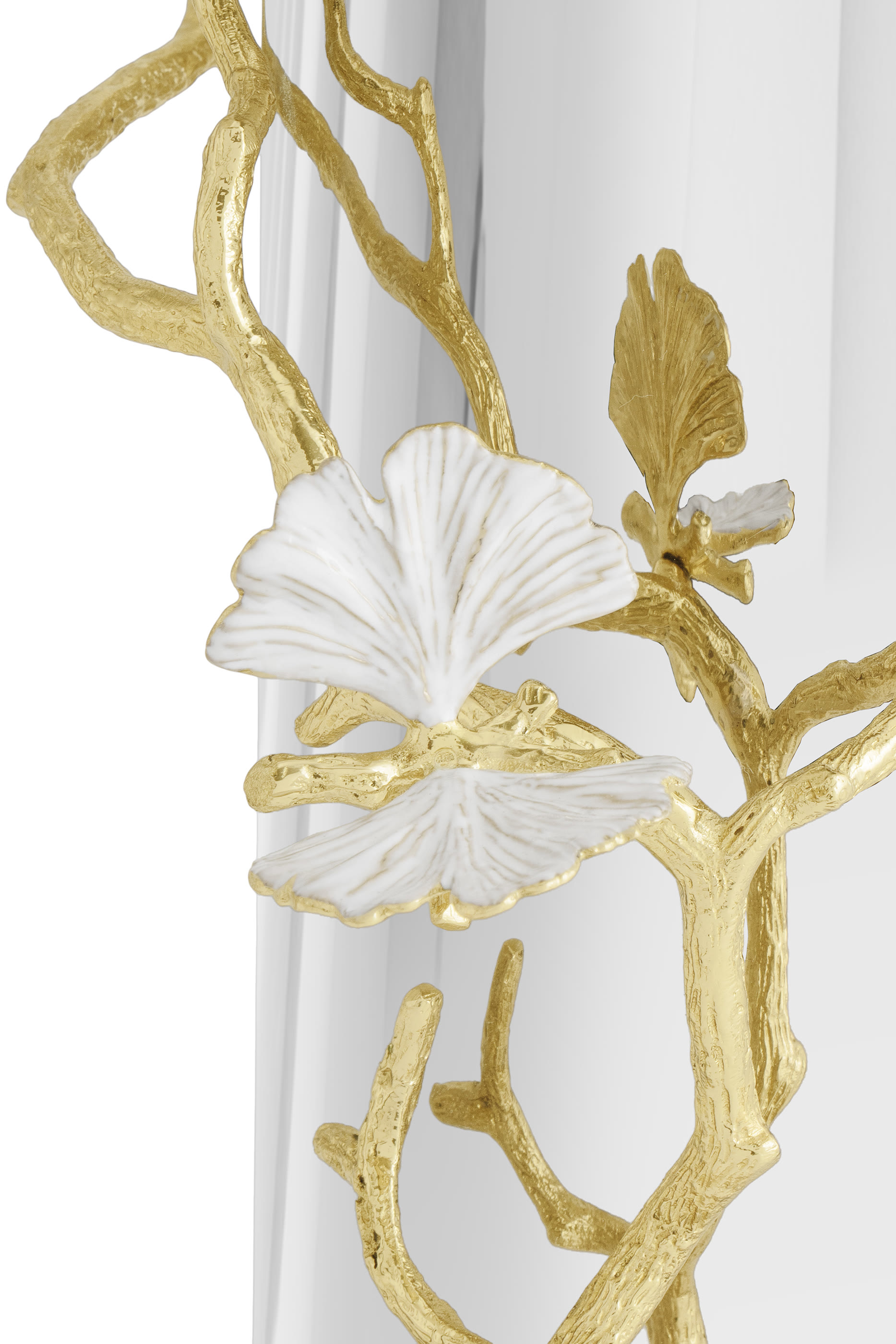 Butterfly Ginkgo Gold Vase