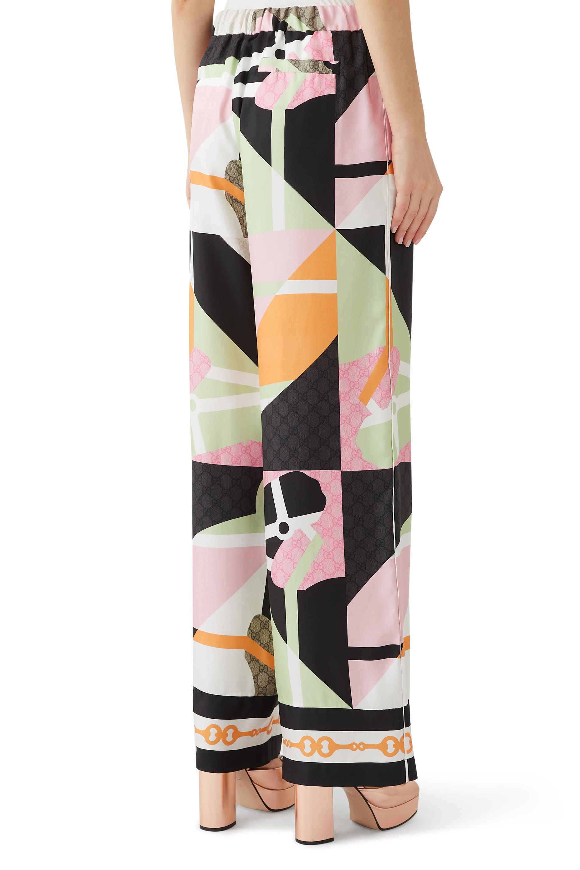 Horse Frame Silk Pants