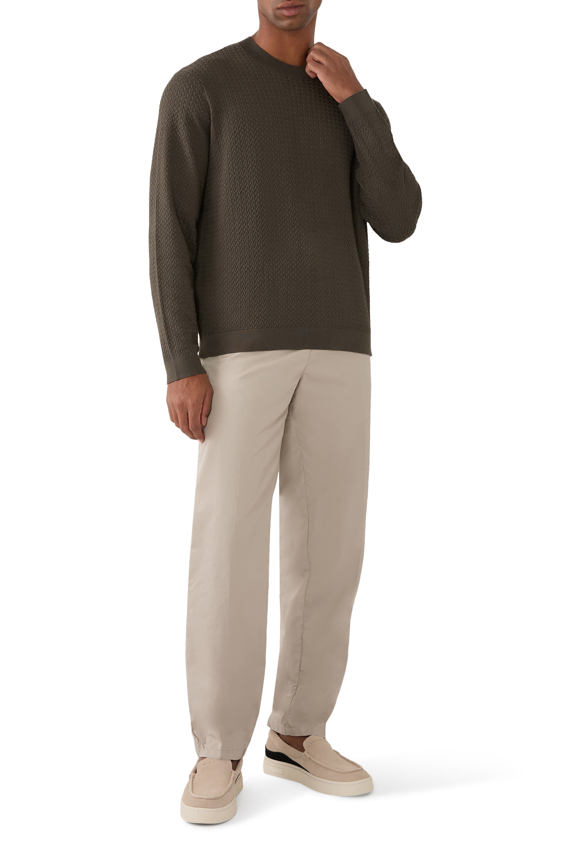 The Grid Crewneck Pullover