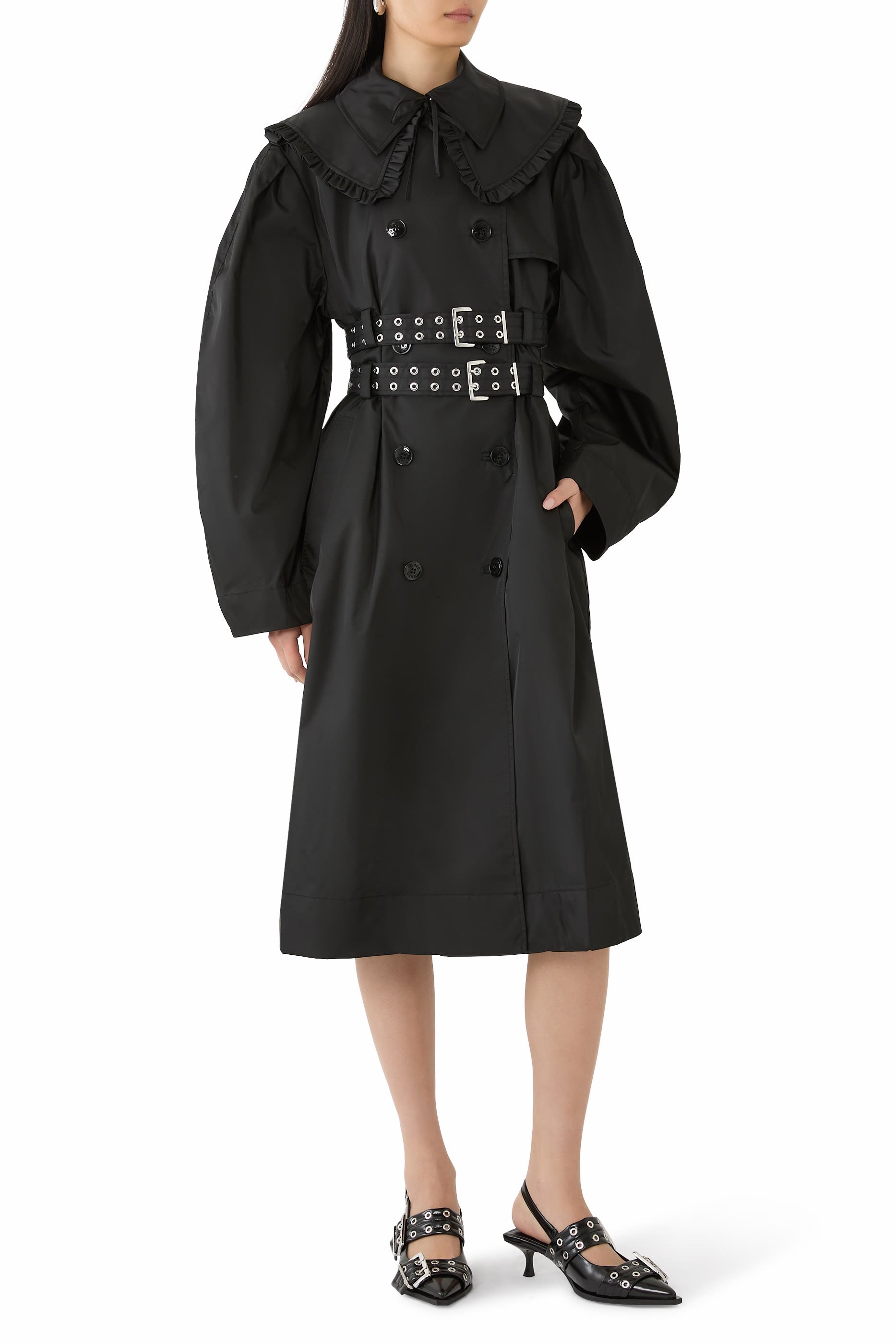  Feminine Buckle 30 Open Cut Pumps