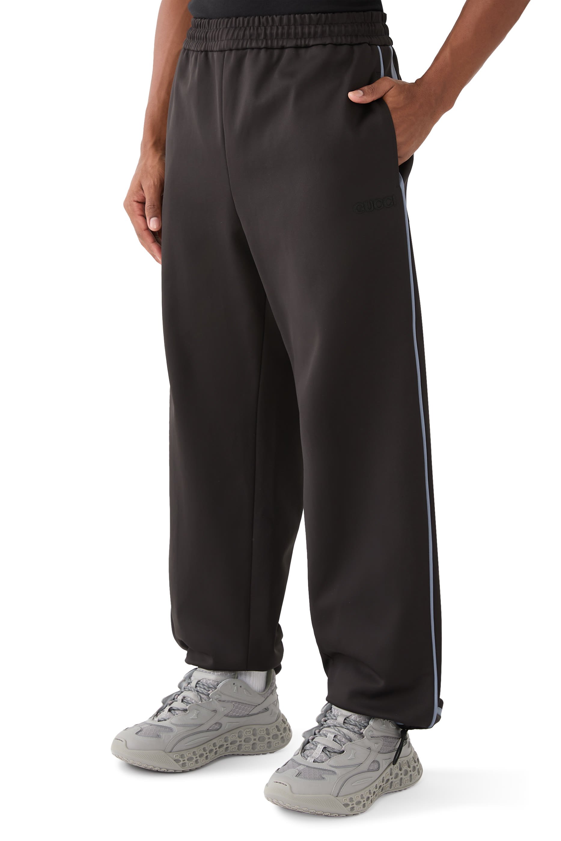Embroidered Jersey Pants