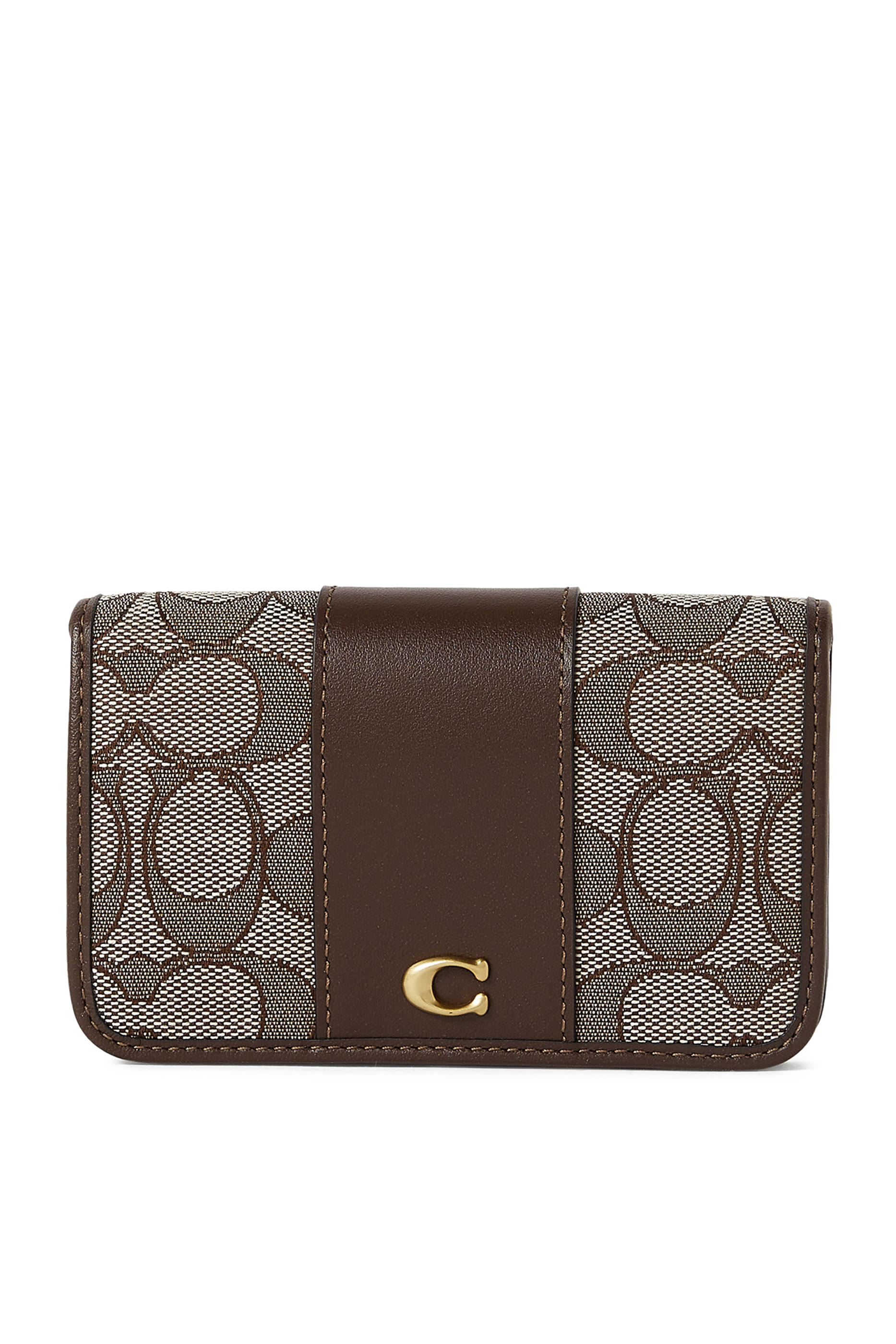 Essential Slim Card Case in Signature Jacquard
