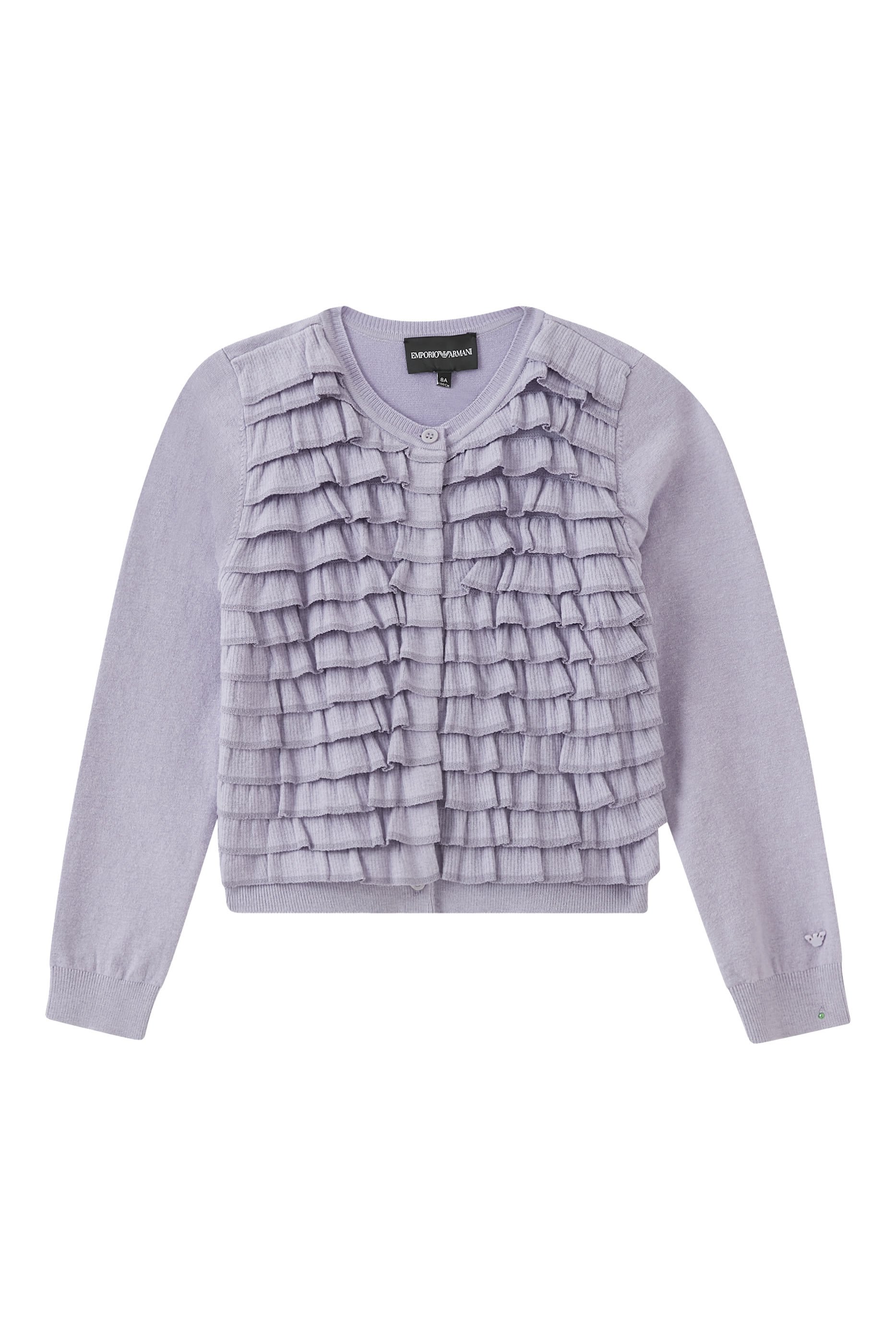 Kids Knitted Cardigan with Flounces and Ruffles