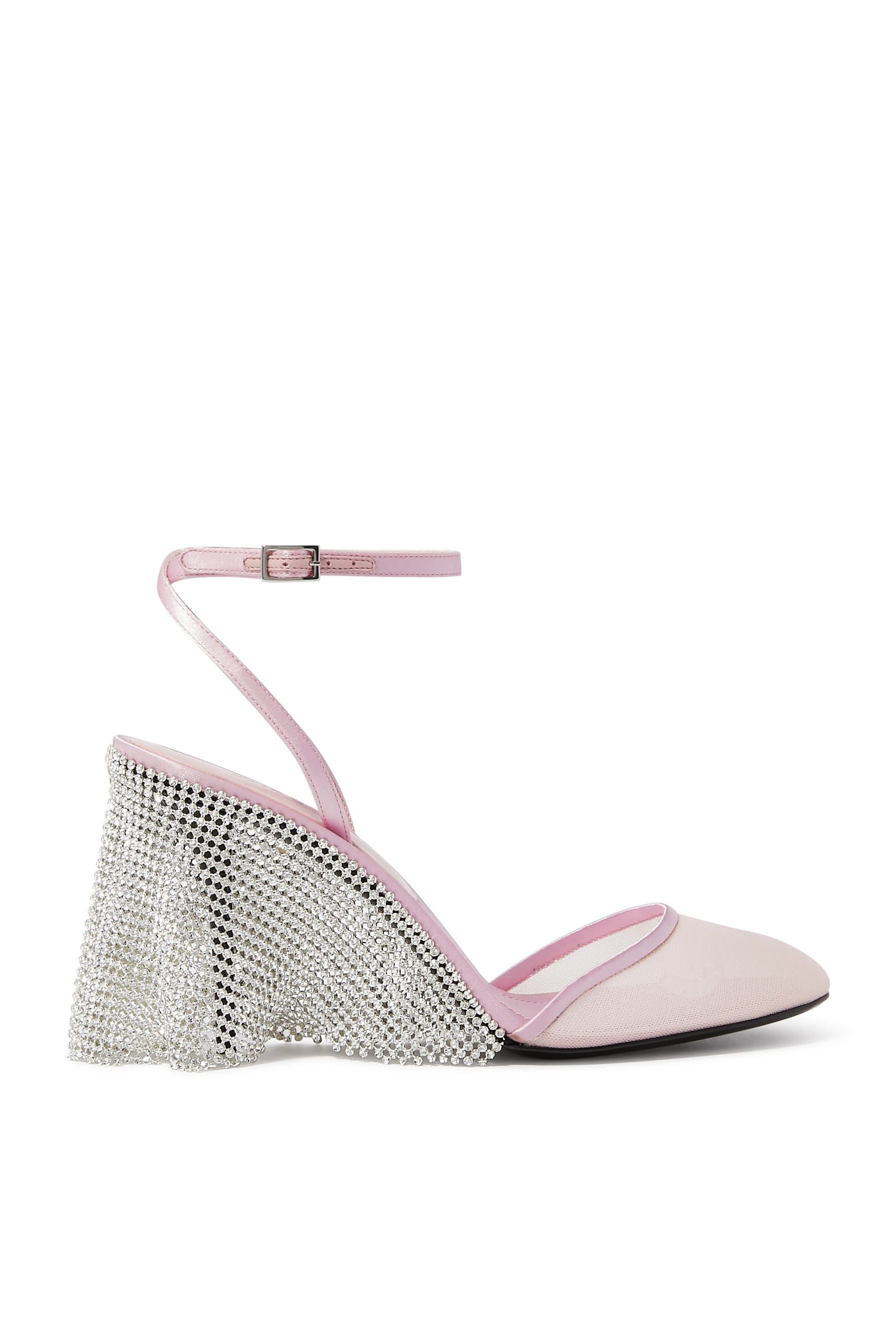 Tulle 90 Slingback Pump with Ankle Strap