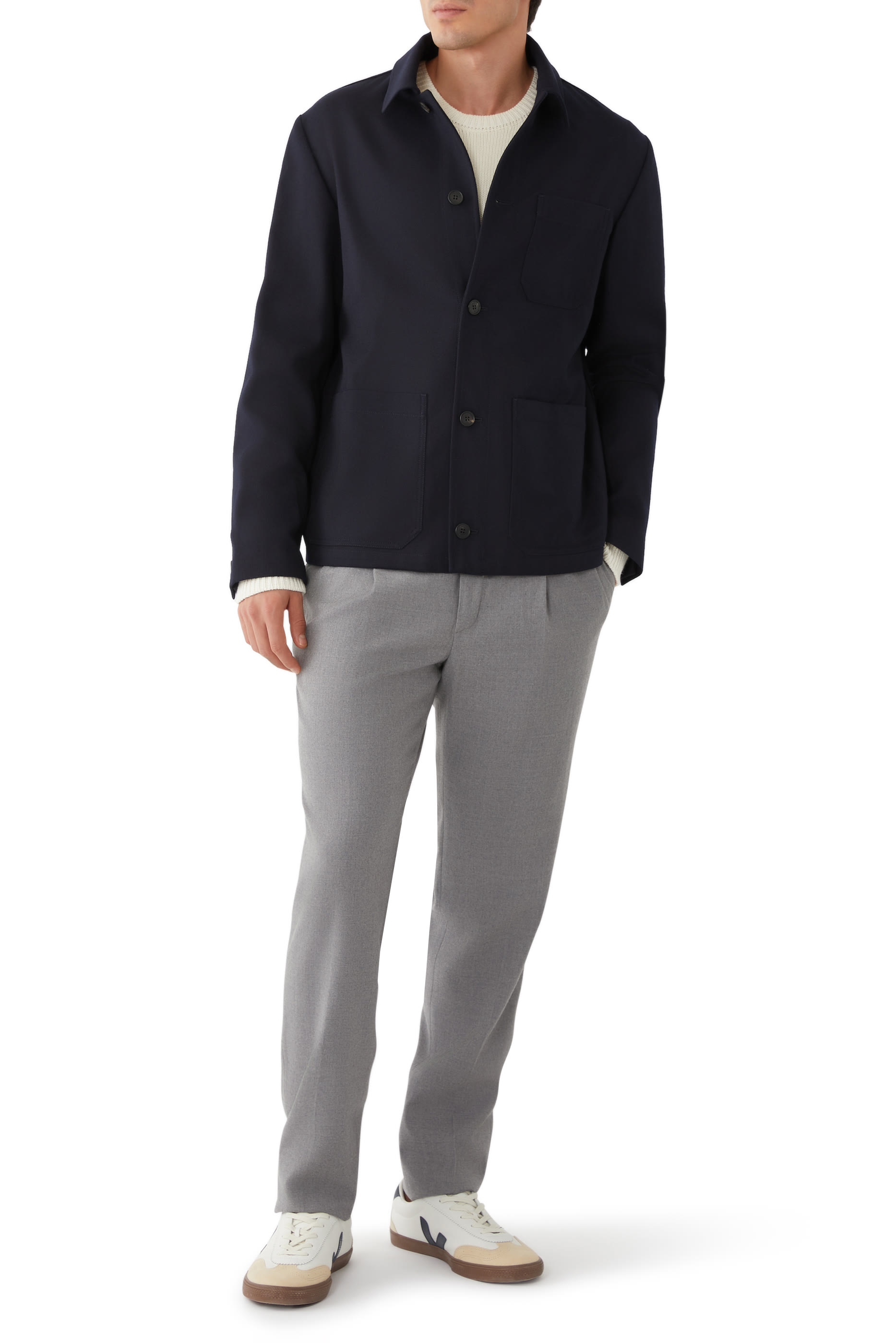 Tapered-fit Flannel Trousers