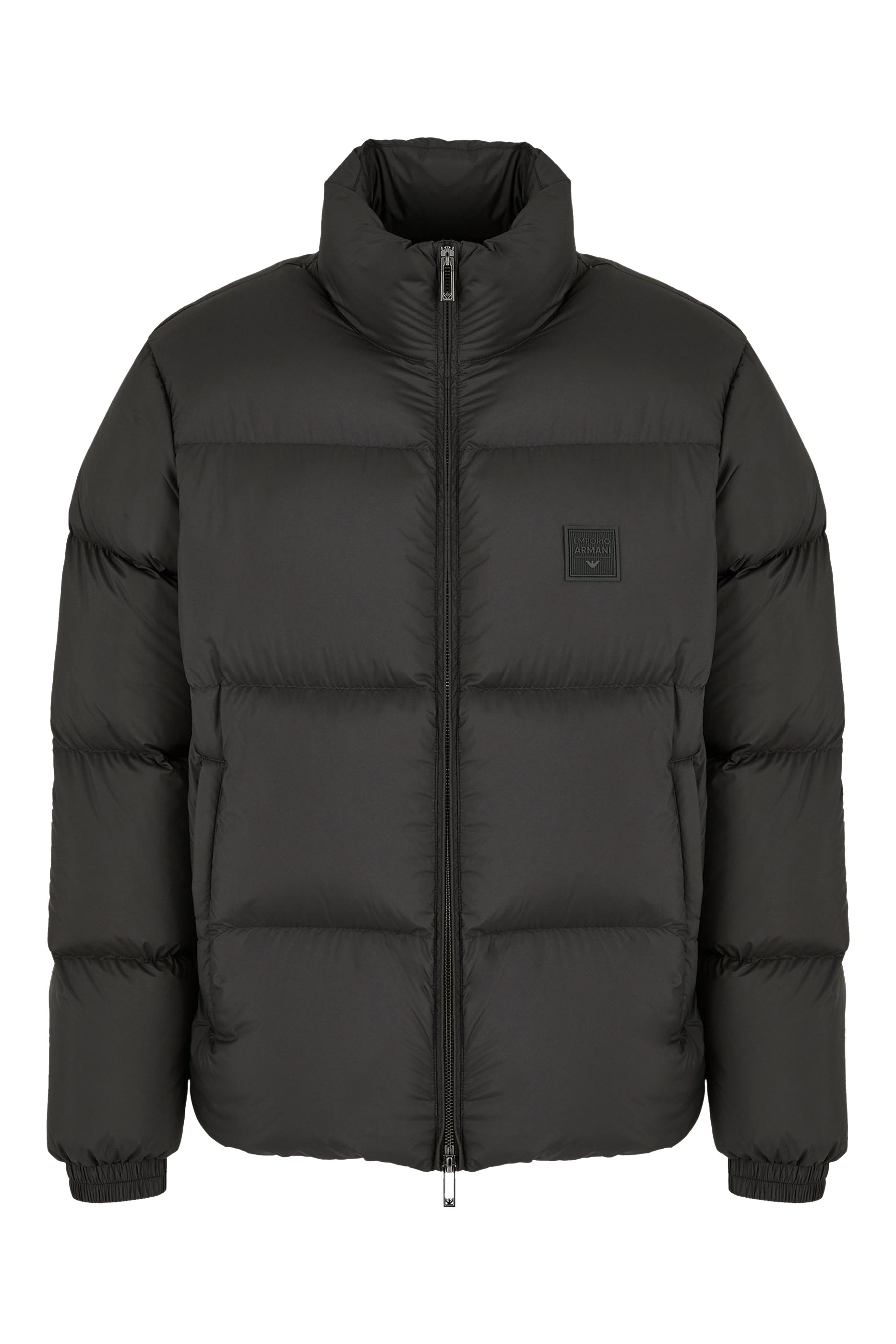 Rubberized Logo Patch Nylon Down Jacket