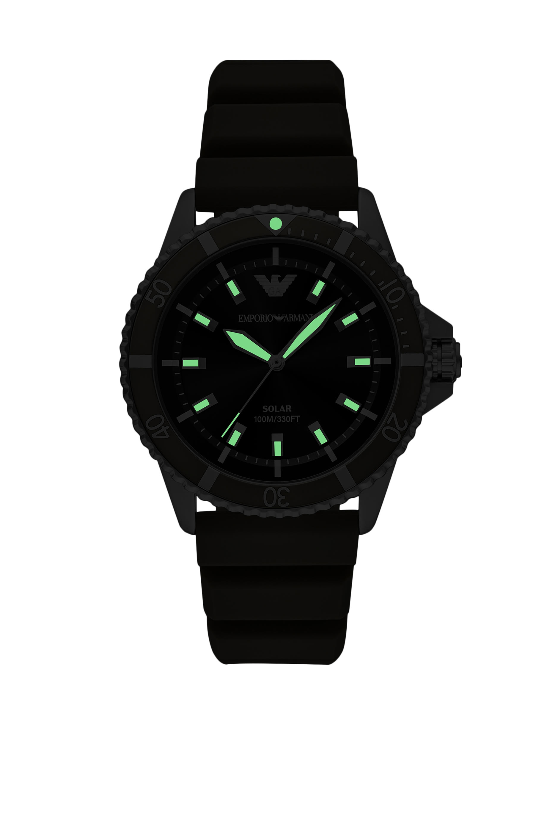  World Explorer Solar-Powered Three-Hand Silicone Watch