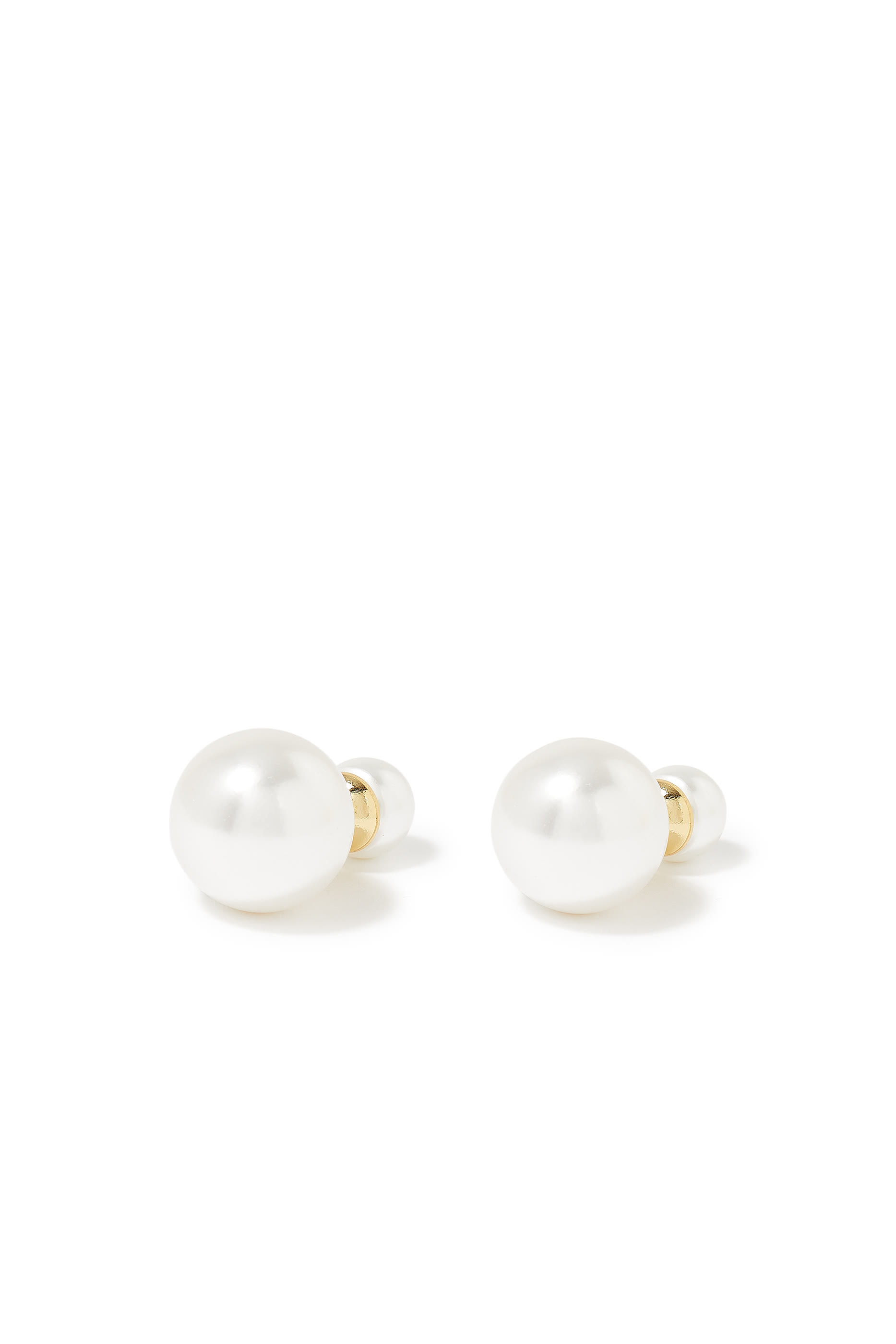 Double Ball Pearl Earrings